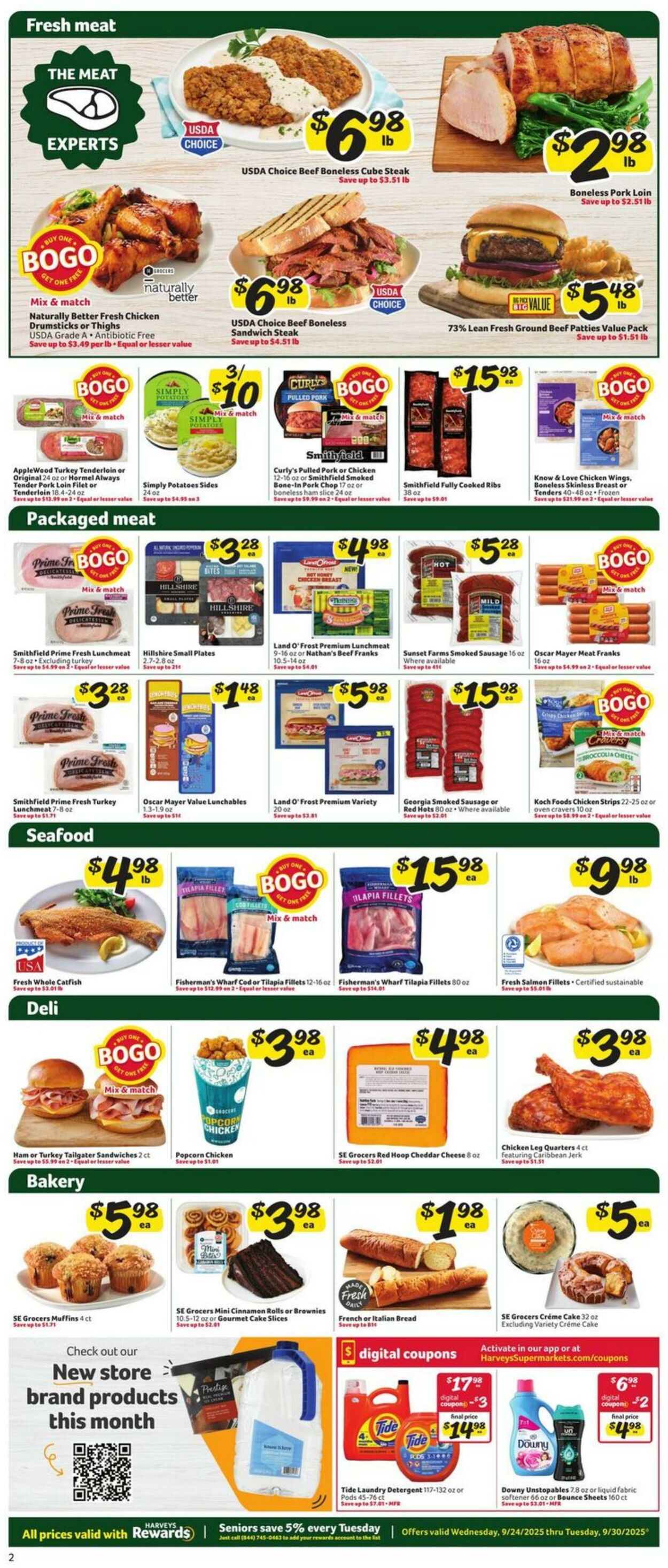 Weekly ad Harvey's Supermarkets 09/24/2025 - 09/30/2025