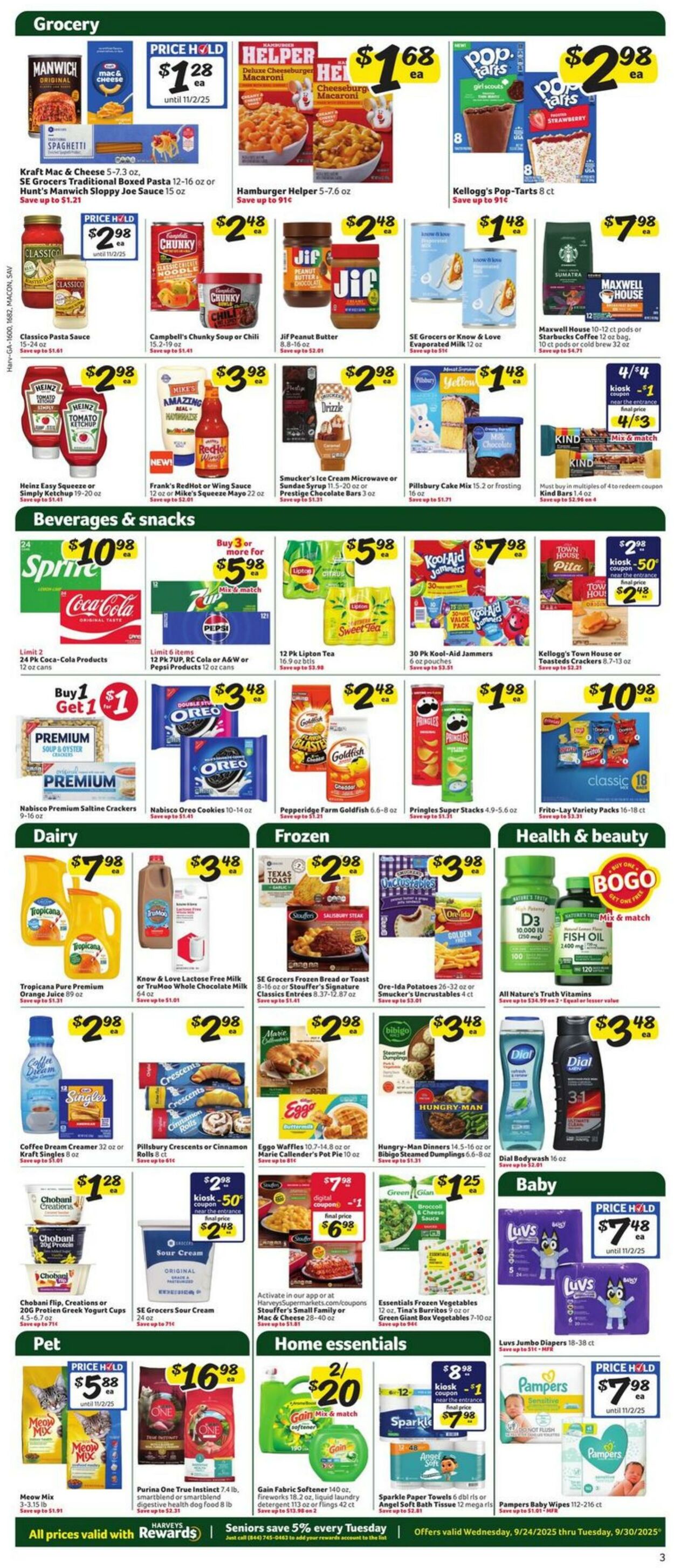 Weekly ad Harvey's Supermarkets 09/24/2025 - 09/30/2025