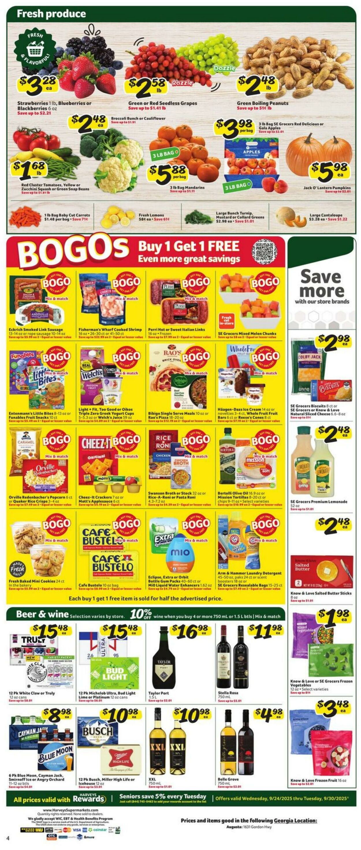 Weekly ad Harvey's Supermarkets 09/24/2025 - 09/30/2025