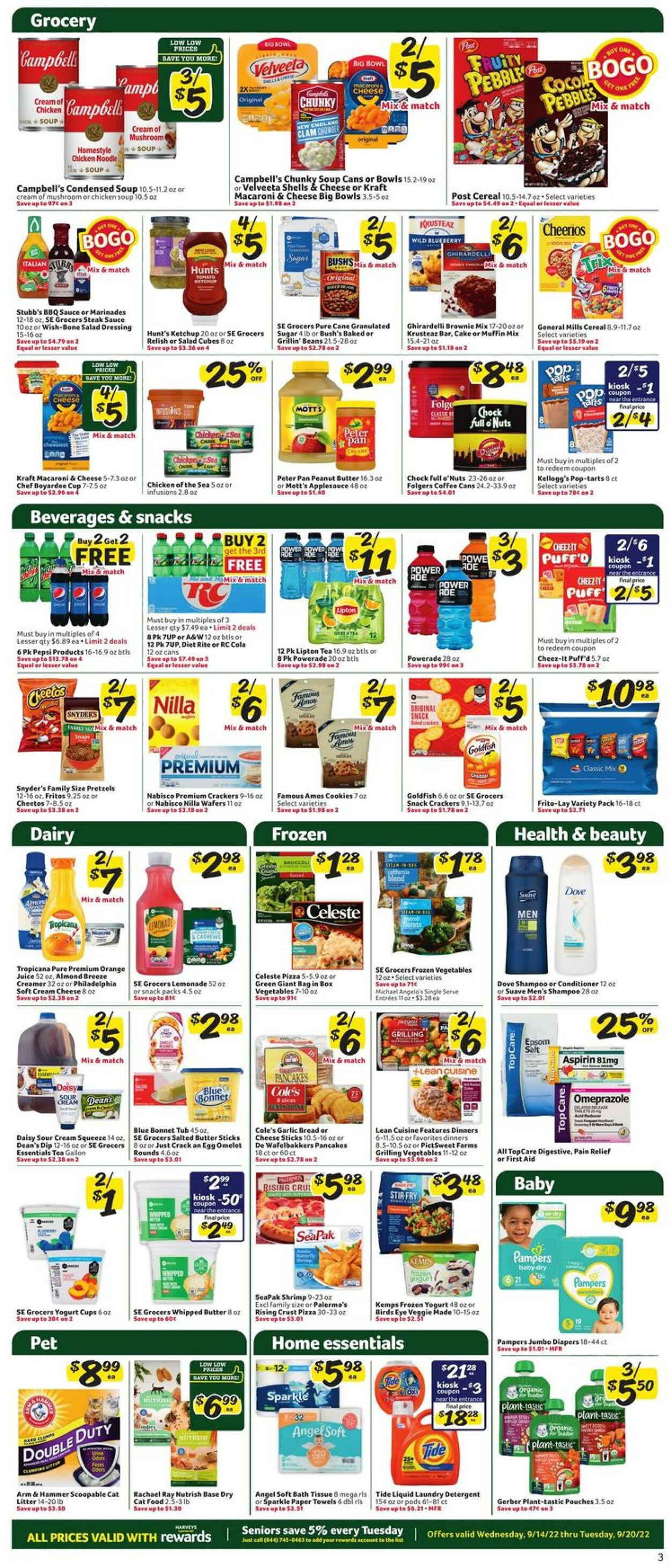 Weekly ad Harvey's Supermarkets 09/14/2022 - 09/20/2022
