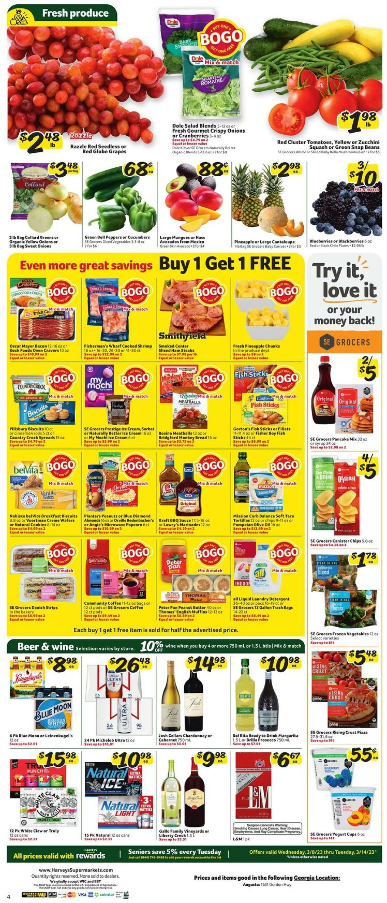 Weekly ad Harvey's Supermarkets 03/08/2023 - 03/14/2023