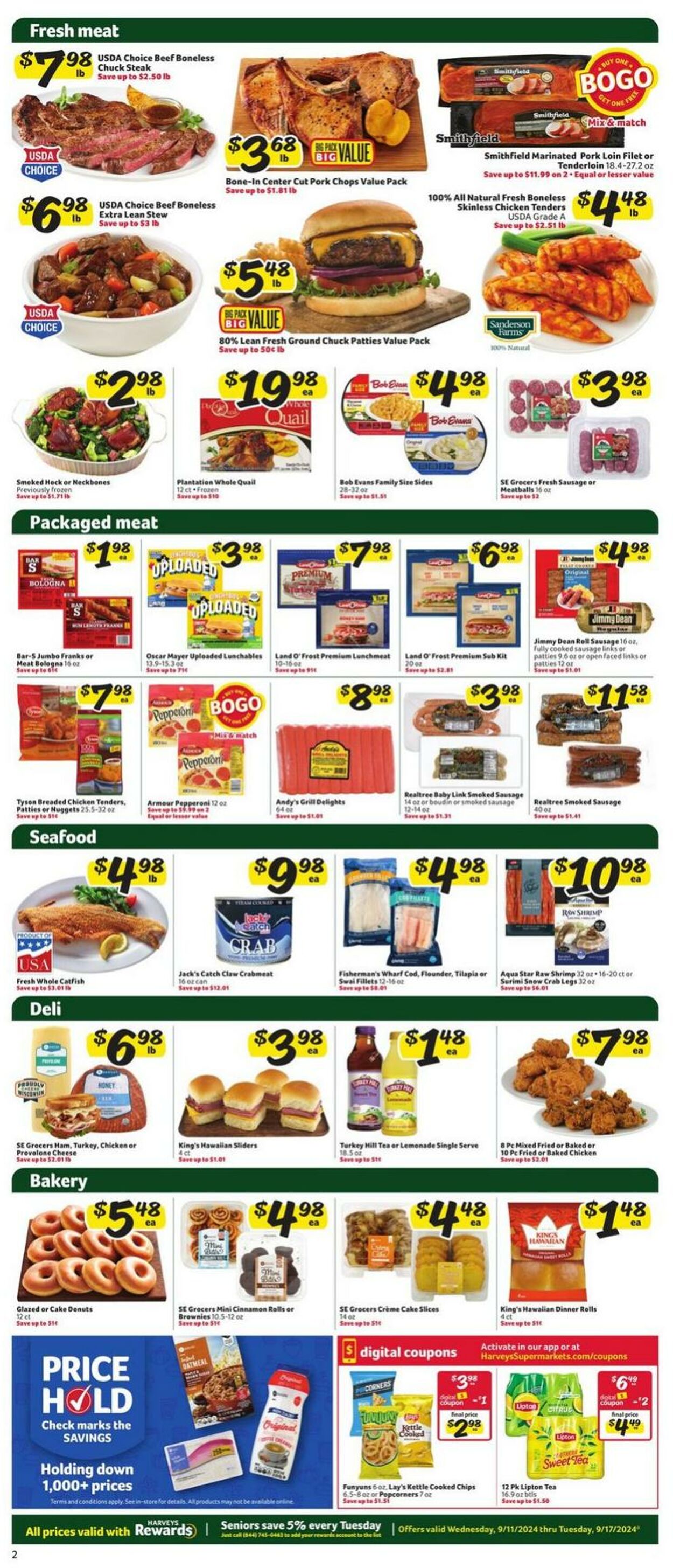 Weekly ad Harvey's Supermarkets 09/11/2024 - 09/17/2024