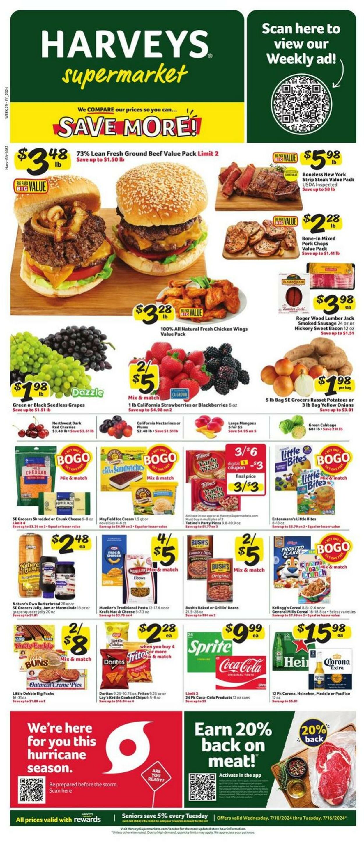 Weekly ad Harvey's Supermarkets 07/10/2024 - 07/16/2024