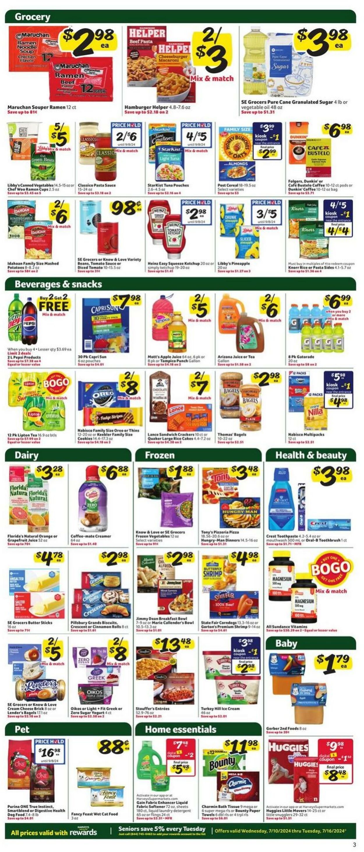 Weekly ad Harvey's Supermarkets 07/10/2024 - 07/16/2024