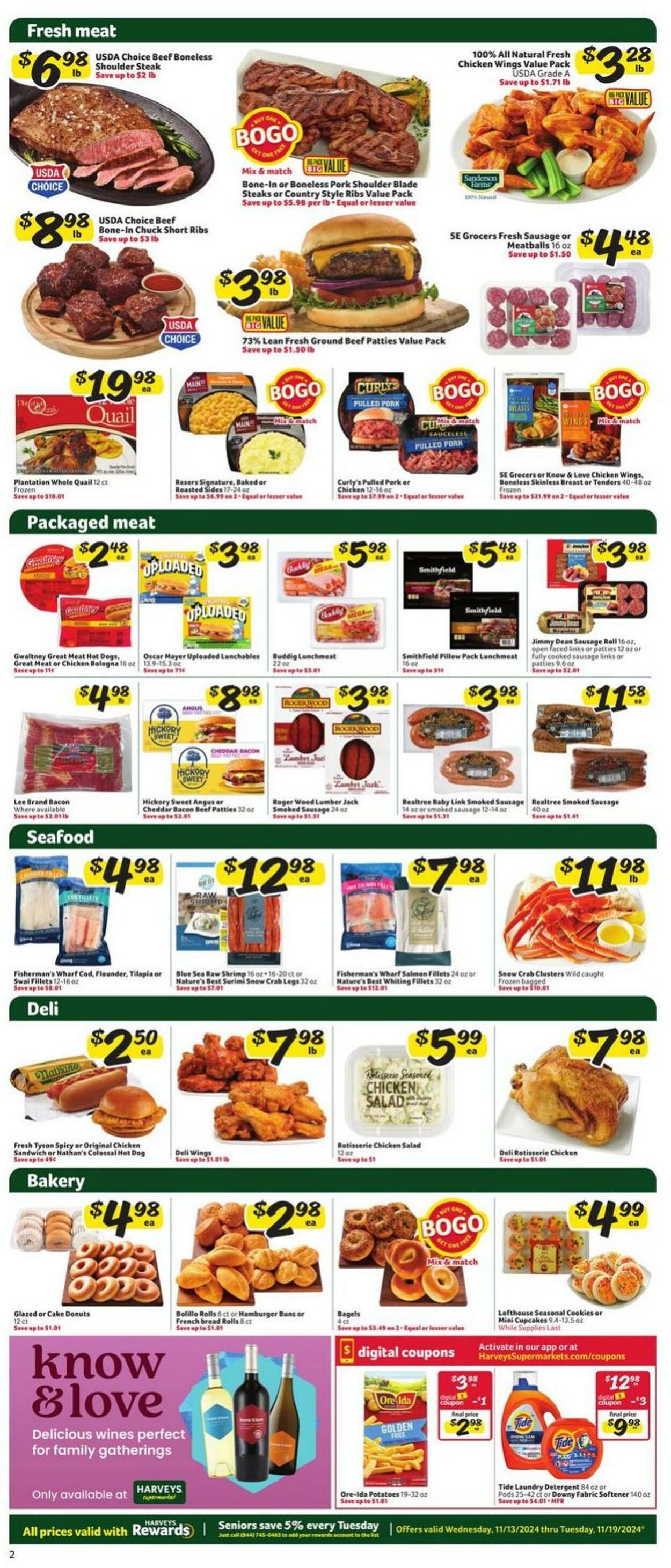 Weekly ad Harvey's Supermarkets 11/13/2024 - 11/19/2024