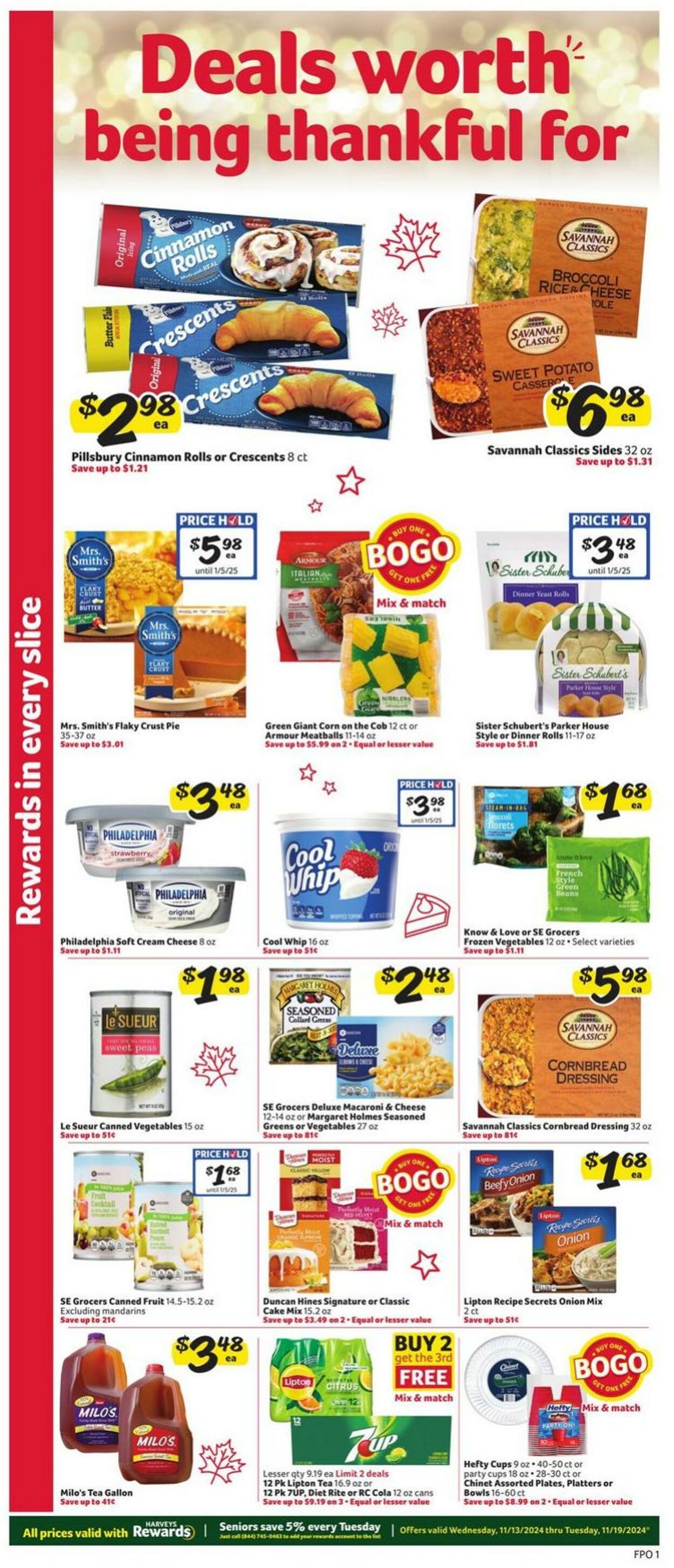 Weekly ad Harvey's Supermarkets 11/13/2024 - 11/19/2024