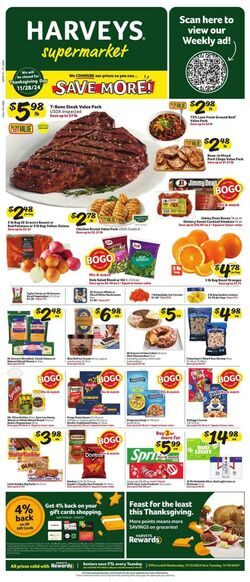 Weekly ad Harvey's Supermarkets 11/13/2024 - 11/19/2024