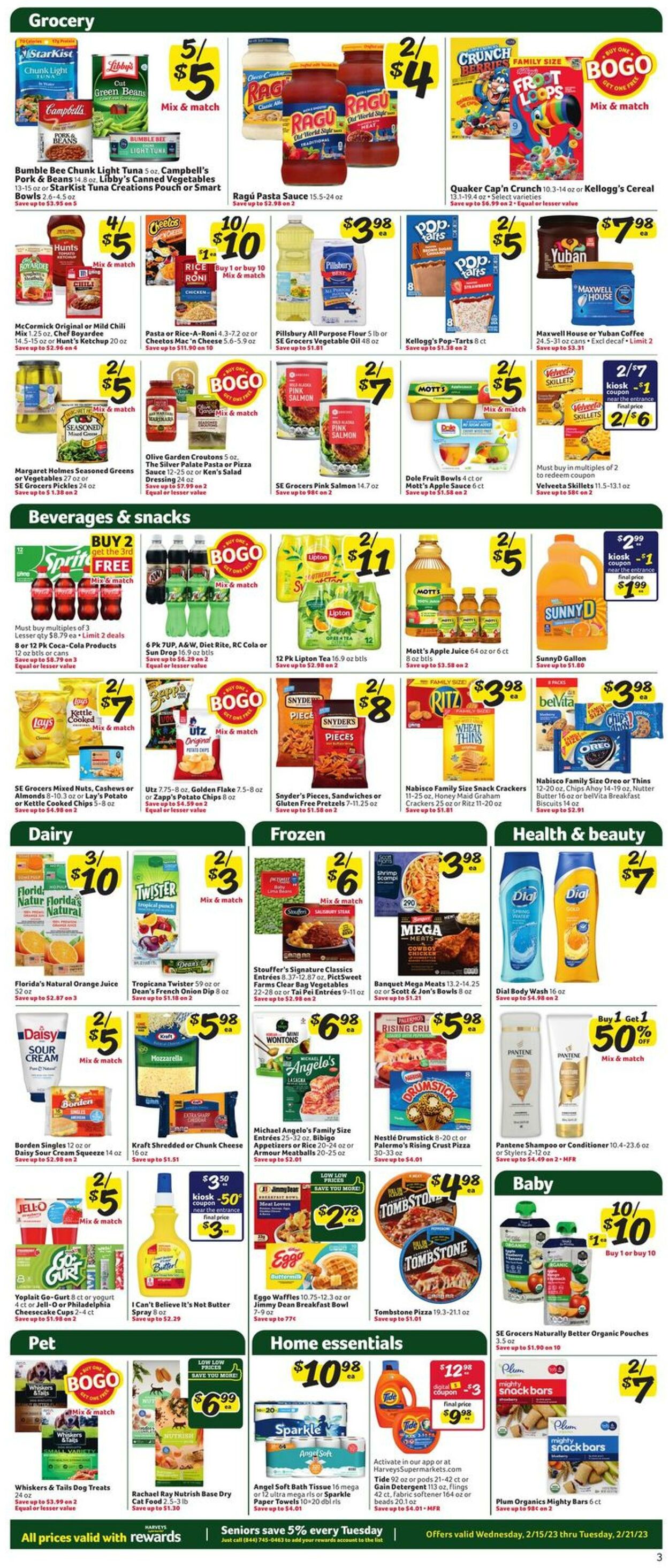 Weekly ad Harvey's Supermarkets 02/15/2023 - 02/21/2023