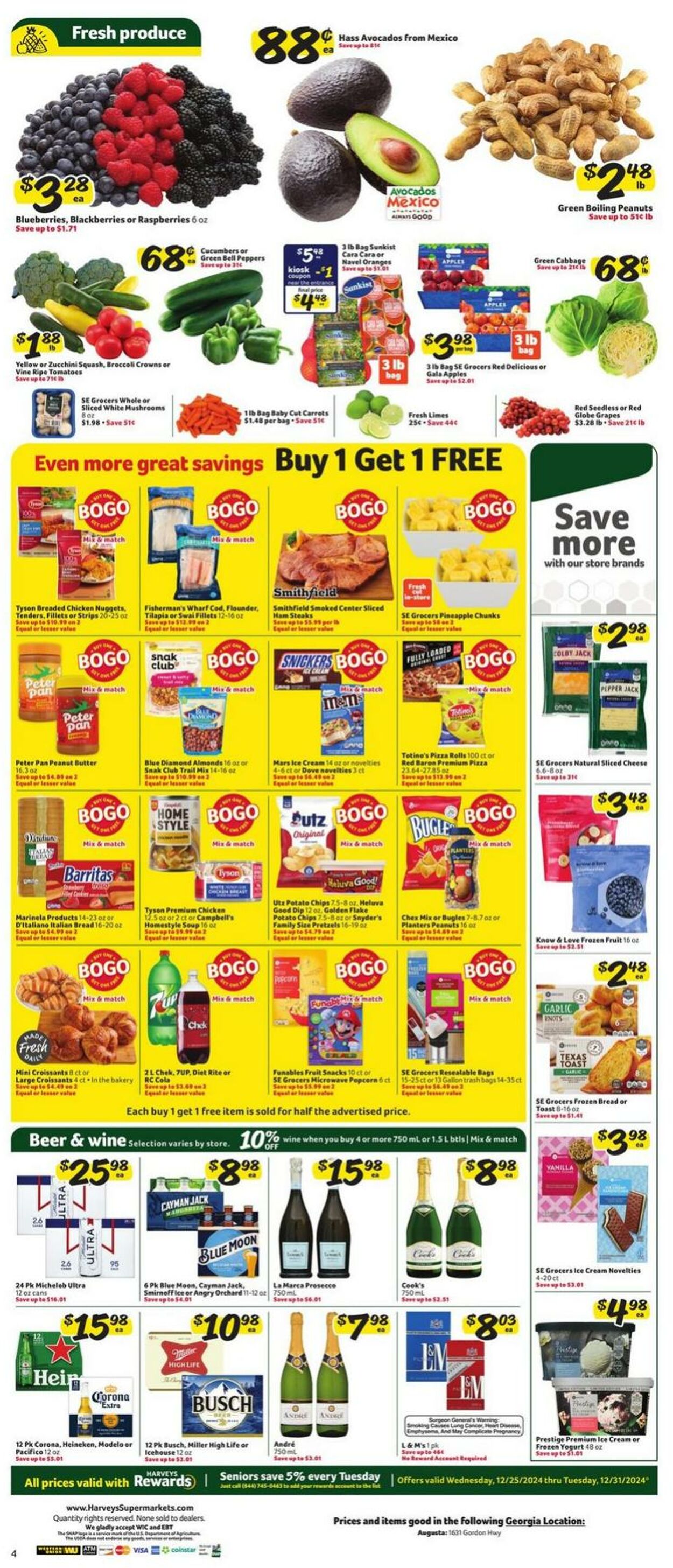 Weekly ad Harvey's Supermarkets 12/25/2024 - 12/31/2024