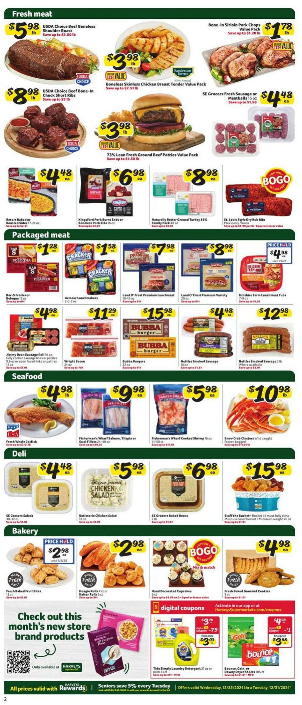 Weekly ad Harvey's Supermarkets 12/25/2024 - 12/31/2024