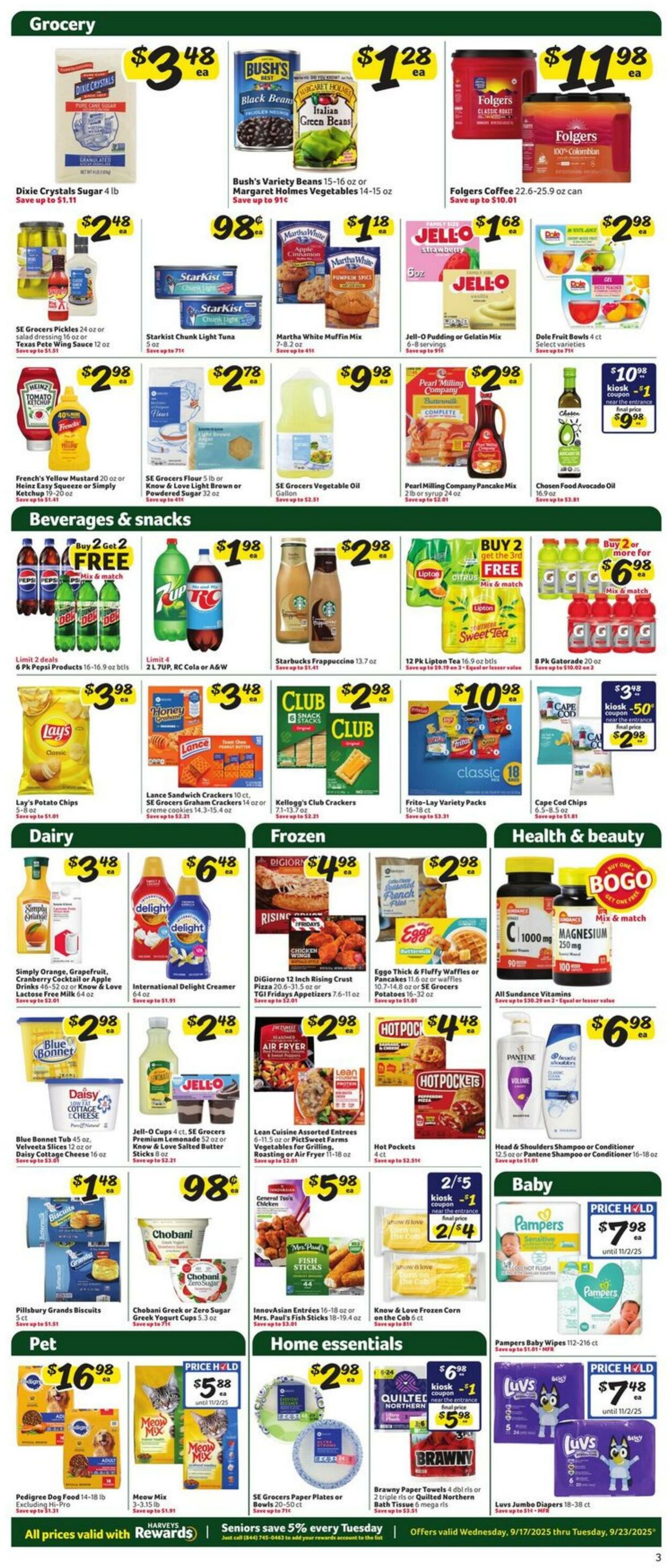 Weekly ad Harvey's Supermarkets 09/17/2025 - 09/23/2025