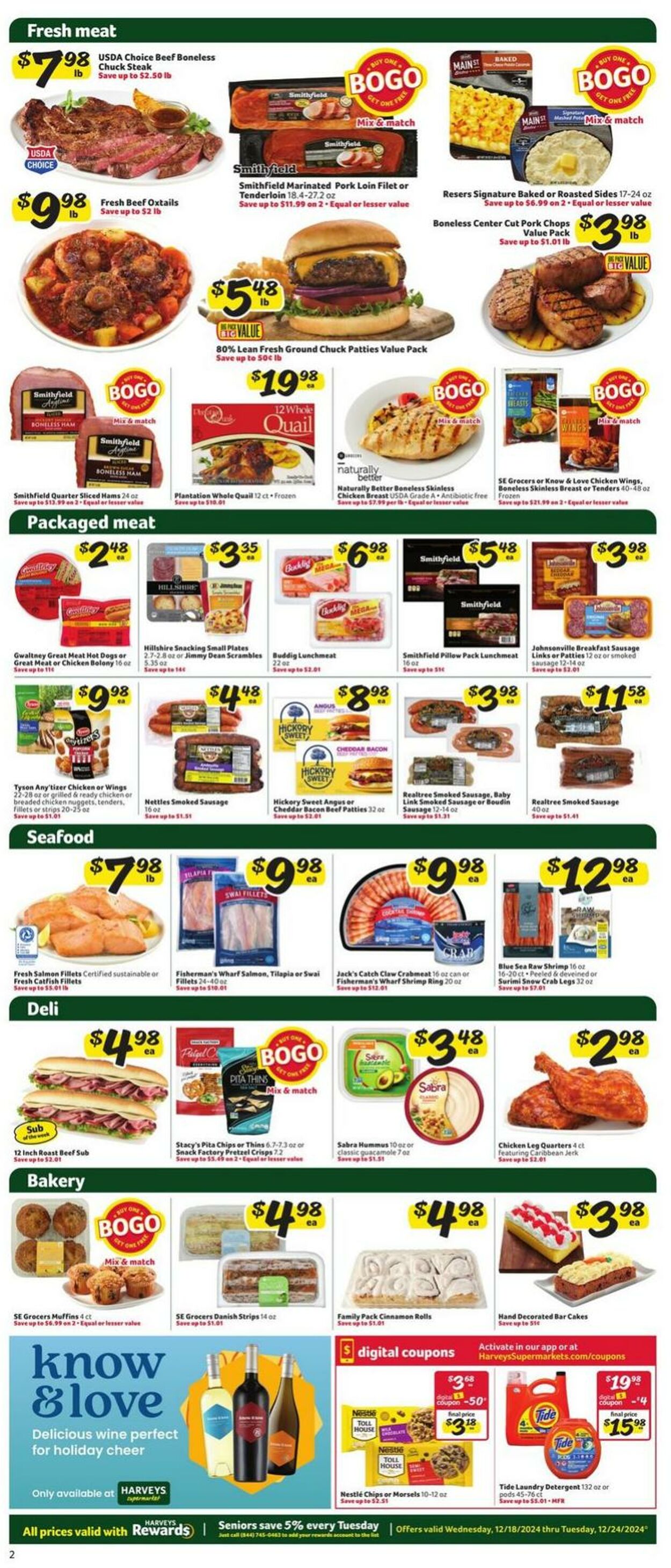 Weekly ad Harvey's Supermarkets 12/18/2024 - 12/24/2024