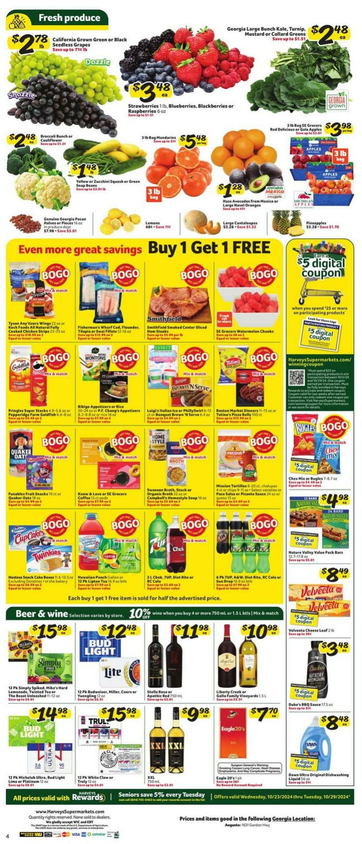 Weekly ad Harvey's Supermarkets 10/23/2024 - 10/29/2024