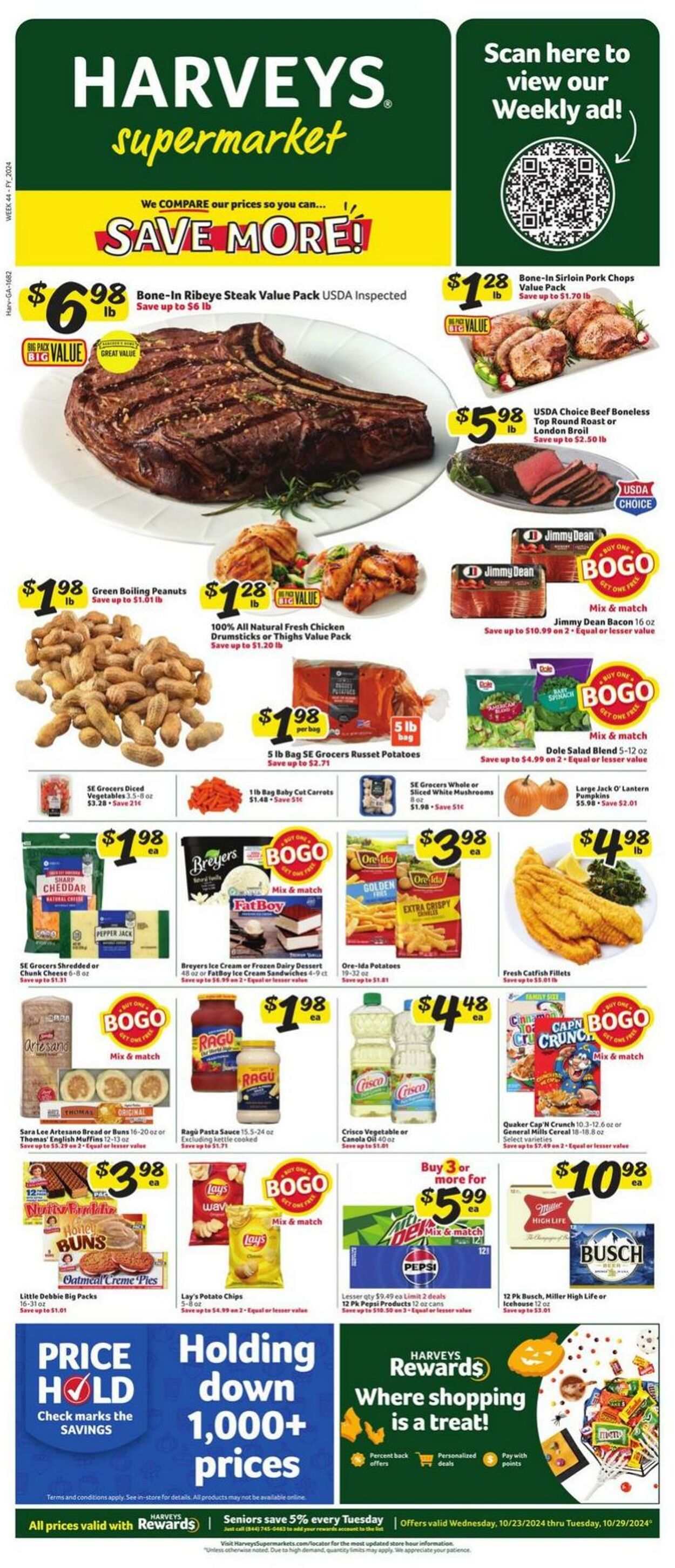 Weekly ad Harvey's Supermarkets 10/23/2024 - 10/29/2024