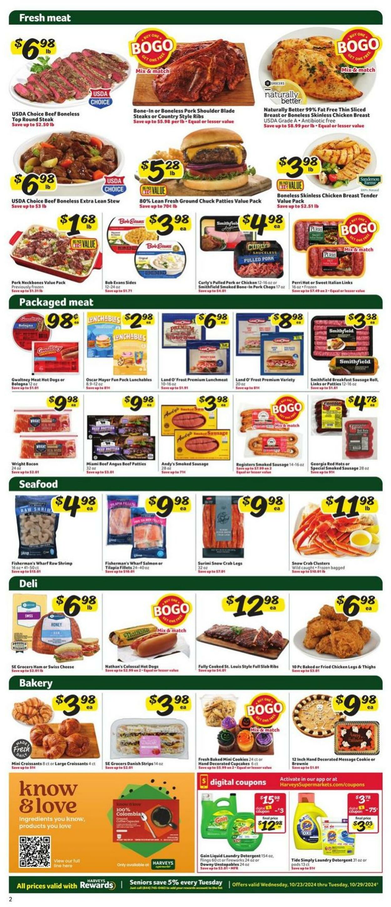 Weekly ad Harvey's Supermarkets 10/23/2024 - 10/29/2024