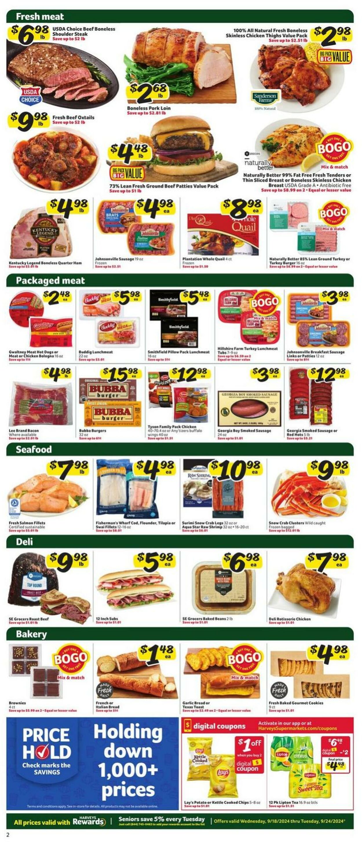 Weekly ad Harvey's Supermarkets 09/18/2024 - 09/24/2024