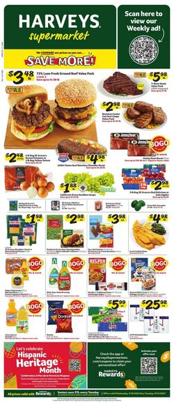 Weekly ad Harvey's Supermarkets 09/11/2024 - 09/17/2024