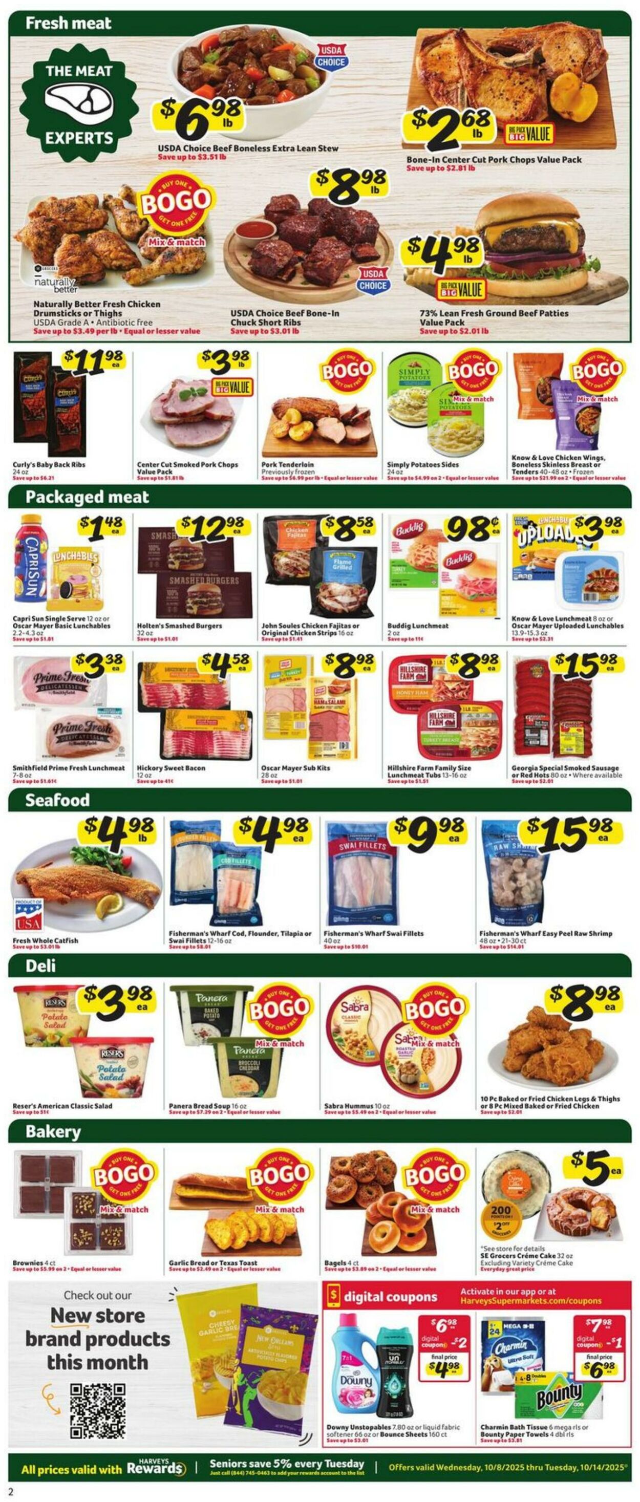 Weekly ad Harvey's Supermarkets 10/08/2025 - 10/14/2025