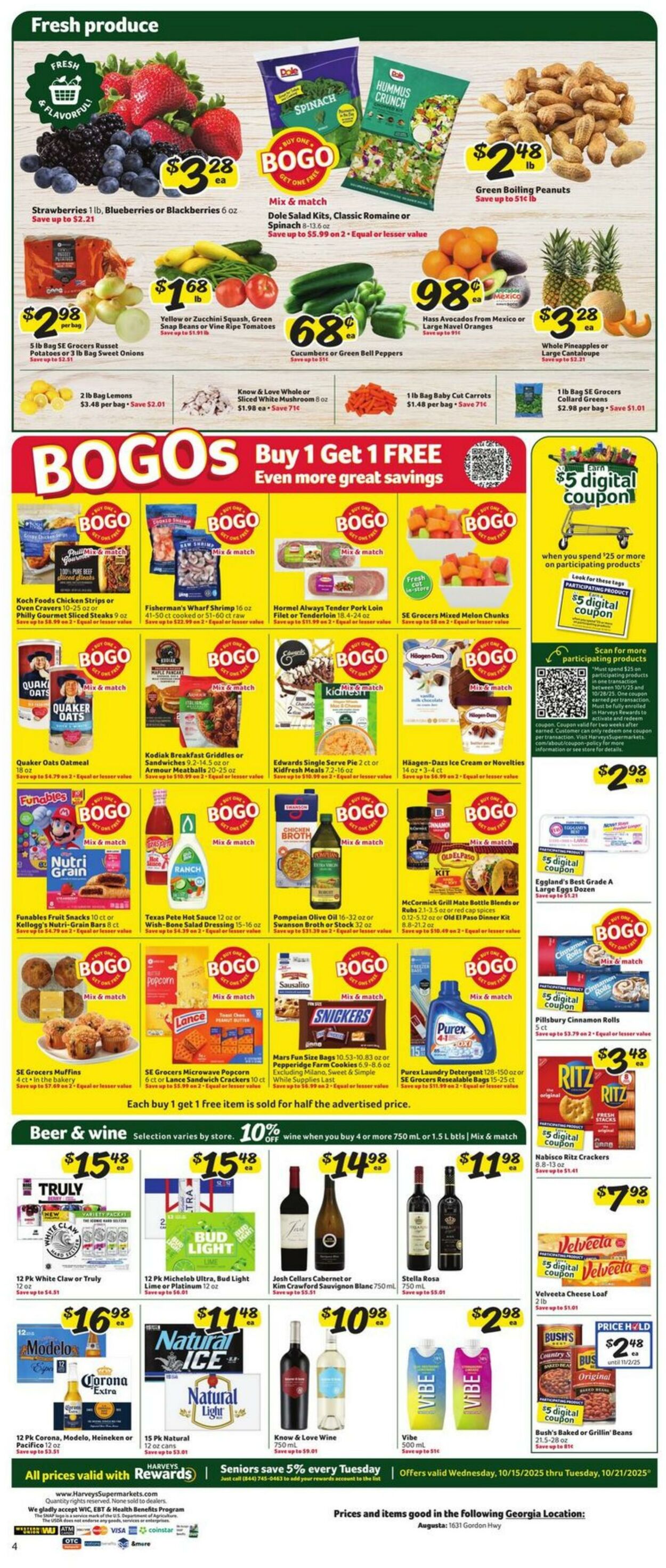 Weekly ad Harvey's Supermarkets 10/15/2025 - 10/21/2025