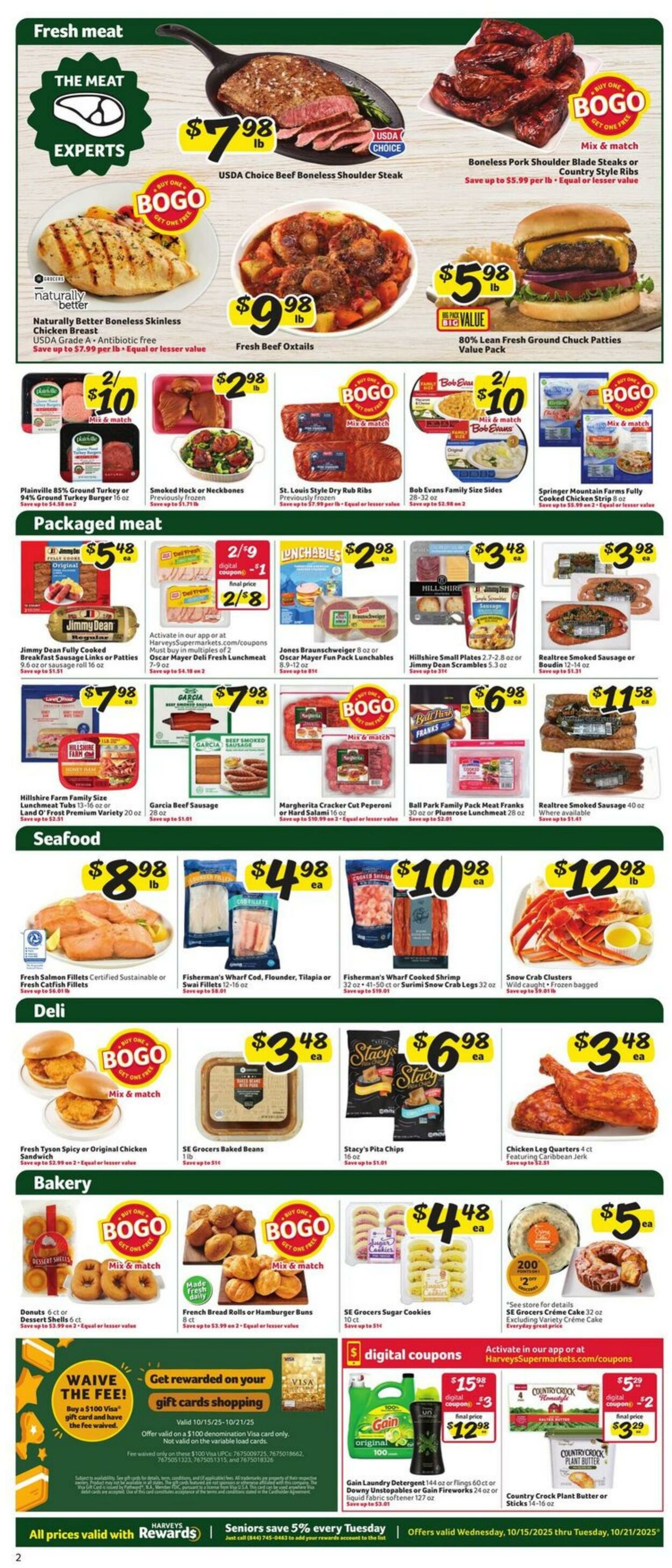 Weekly ad Harvey's Supermarkets 10/15/2025 - 10/21/2025