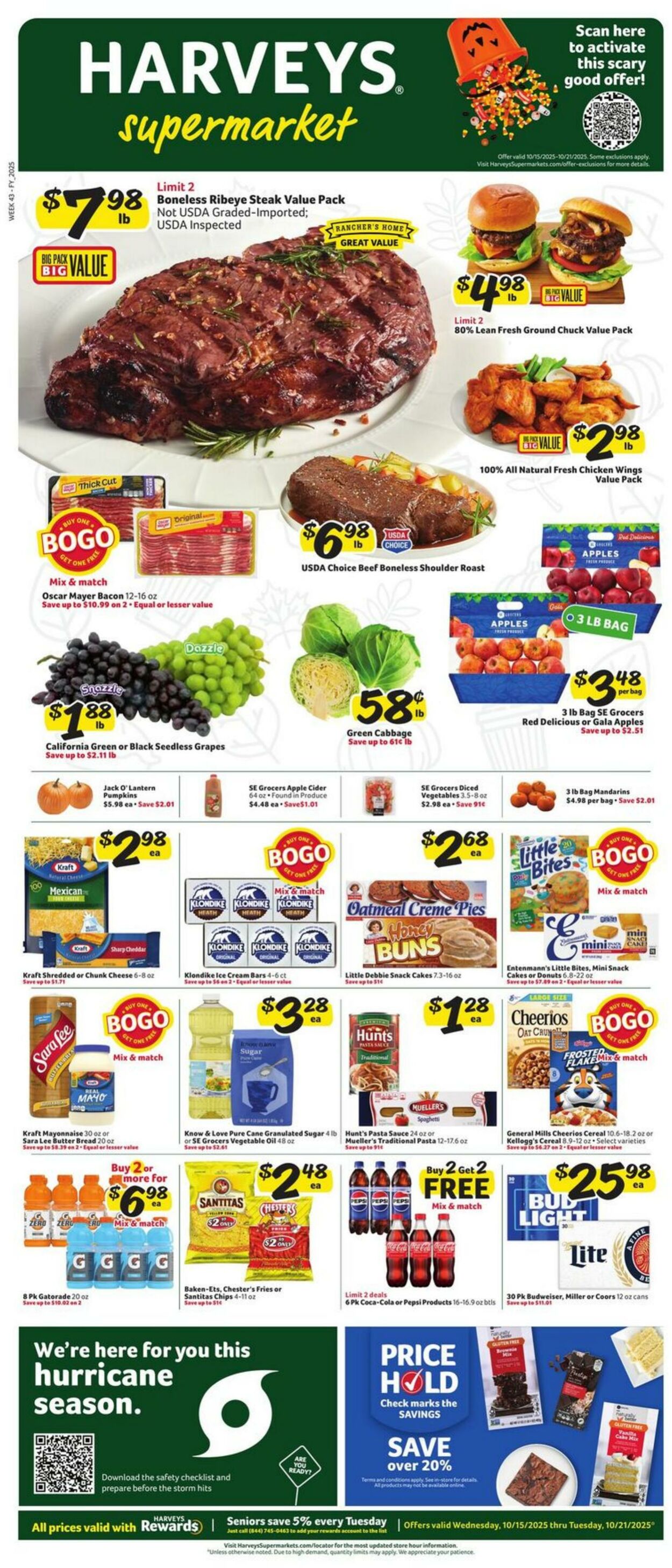 Weekly ad Harvey's Supermarkets 10/15/2025 - 10/21/2025