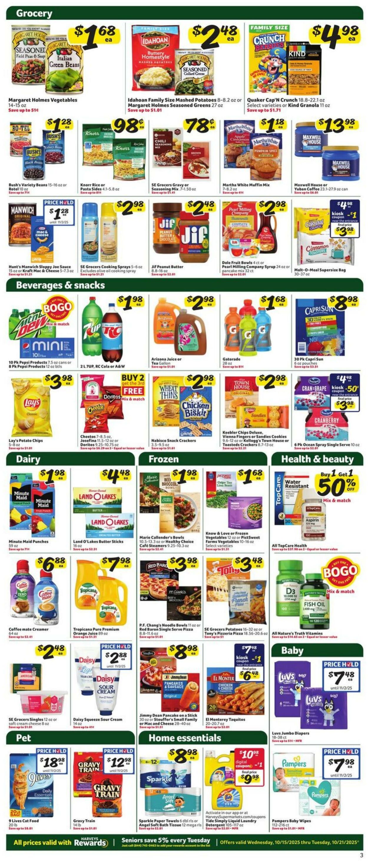 Weekly ad Harvey's Supermarkets 10/15/2025 - 10/21/2025