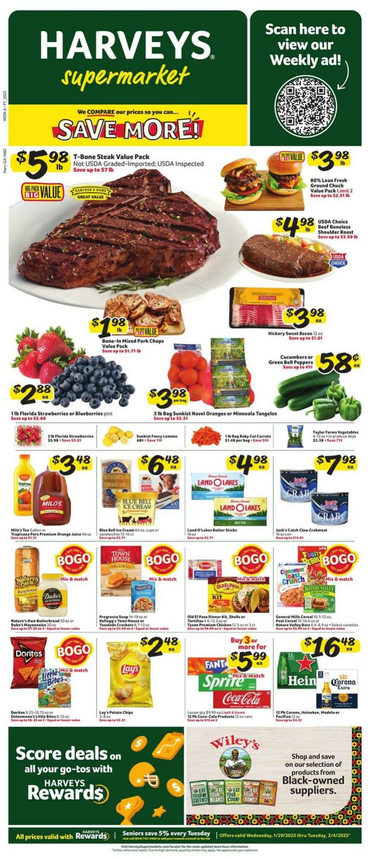 Weekly ad Harvey's Supermarkets 01/29/2025 - 02/04/2025