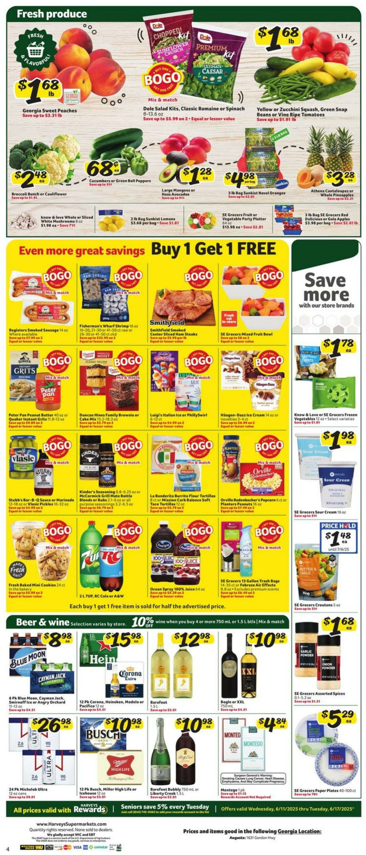 Weekly ad Harvey's Supermarkets 06/11/2025 - 06/17/2025