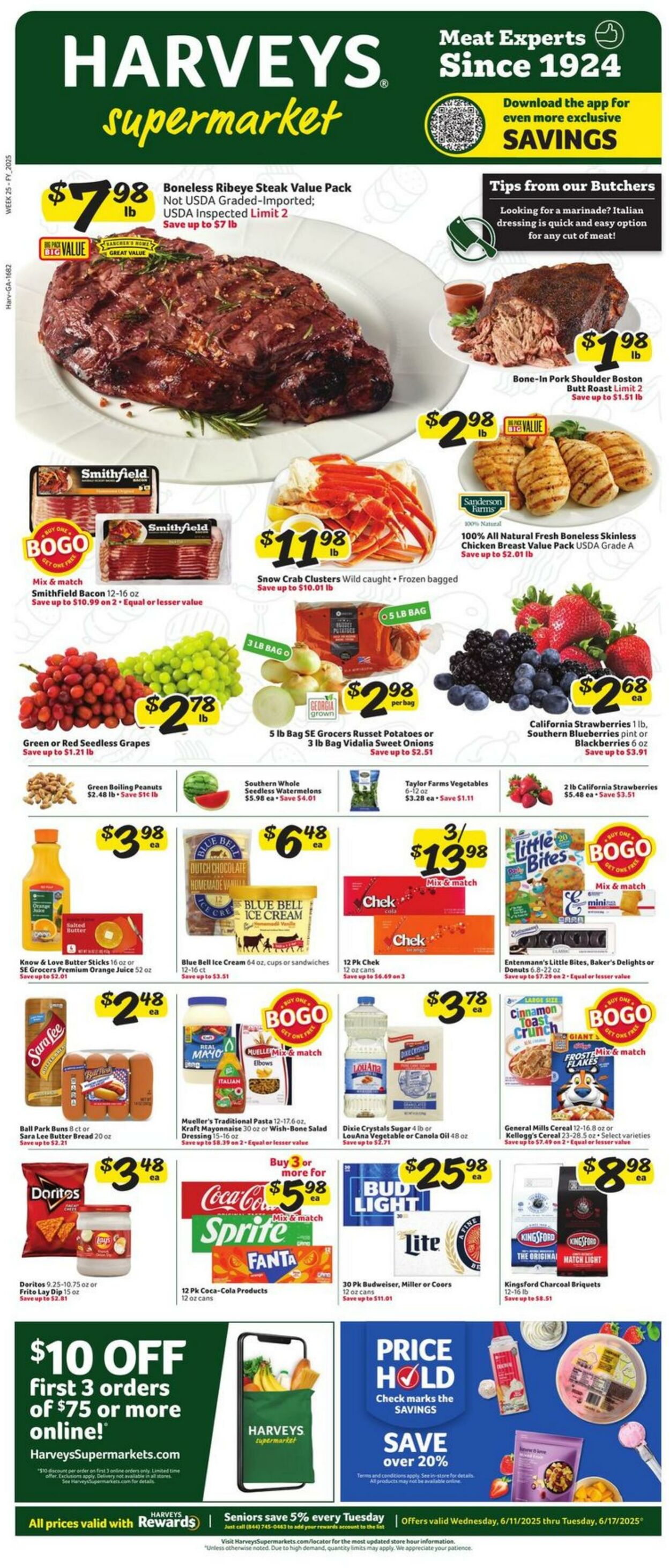 Weekly ad Harvey's Supermarkets 06/11/2025 - 06/17/2025