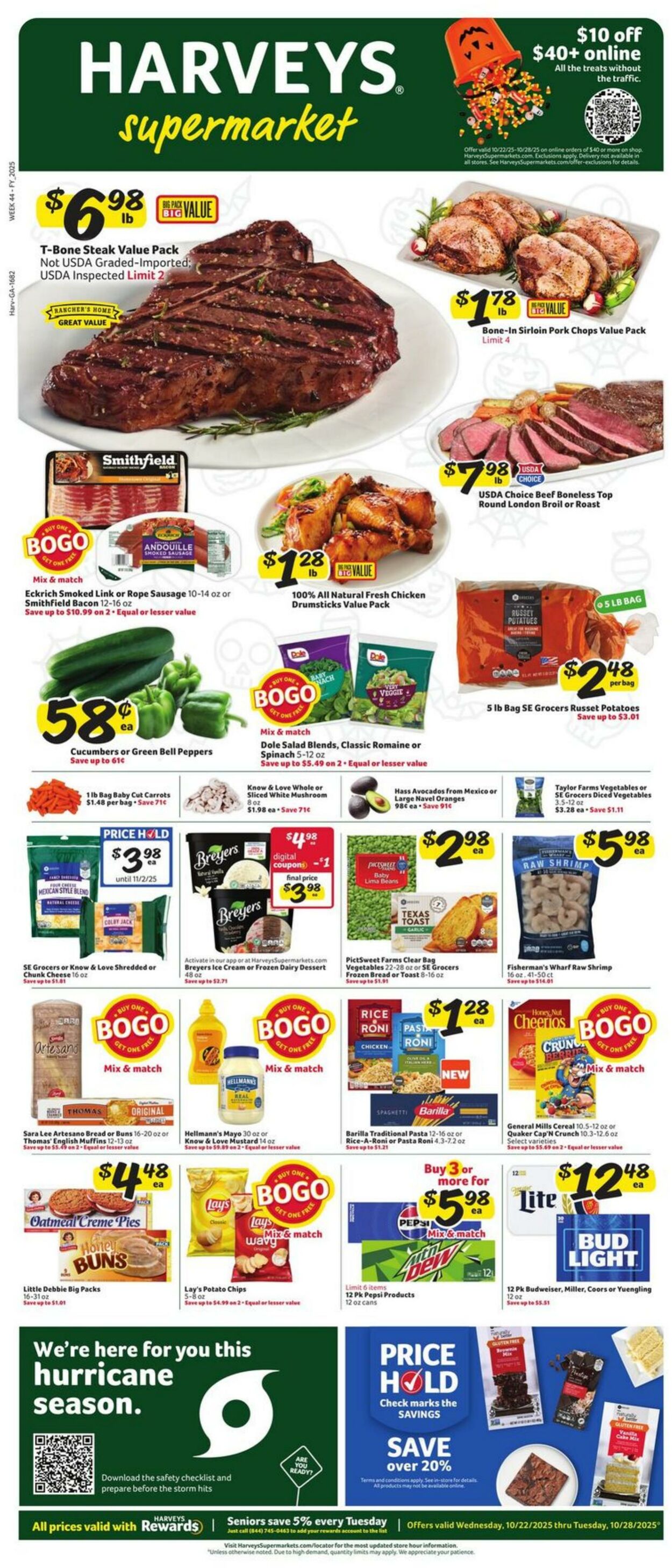 Weekly ad Harvey's Supermarkets 10/22/2025 - 10/28/2025