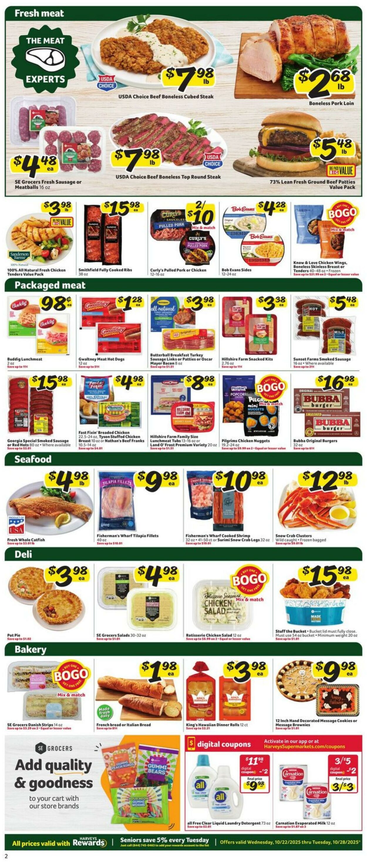 Weekly ad Harvey's Supermarkets 10/22/2025 - 10/28/2025