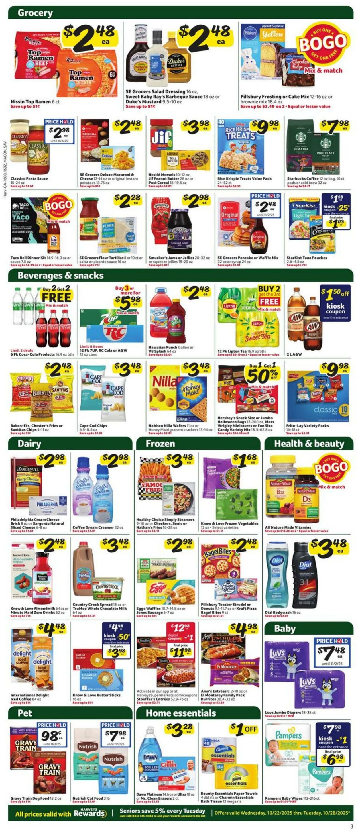 Weekly ad Harvey's Supermarkets 10/22/2025 - 10/28/2025
