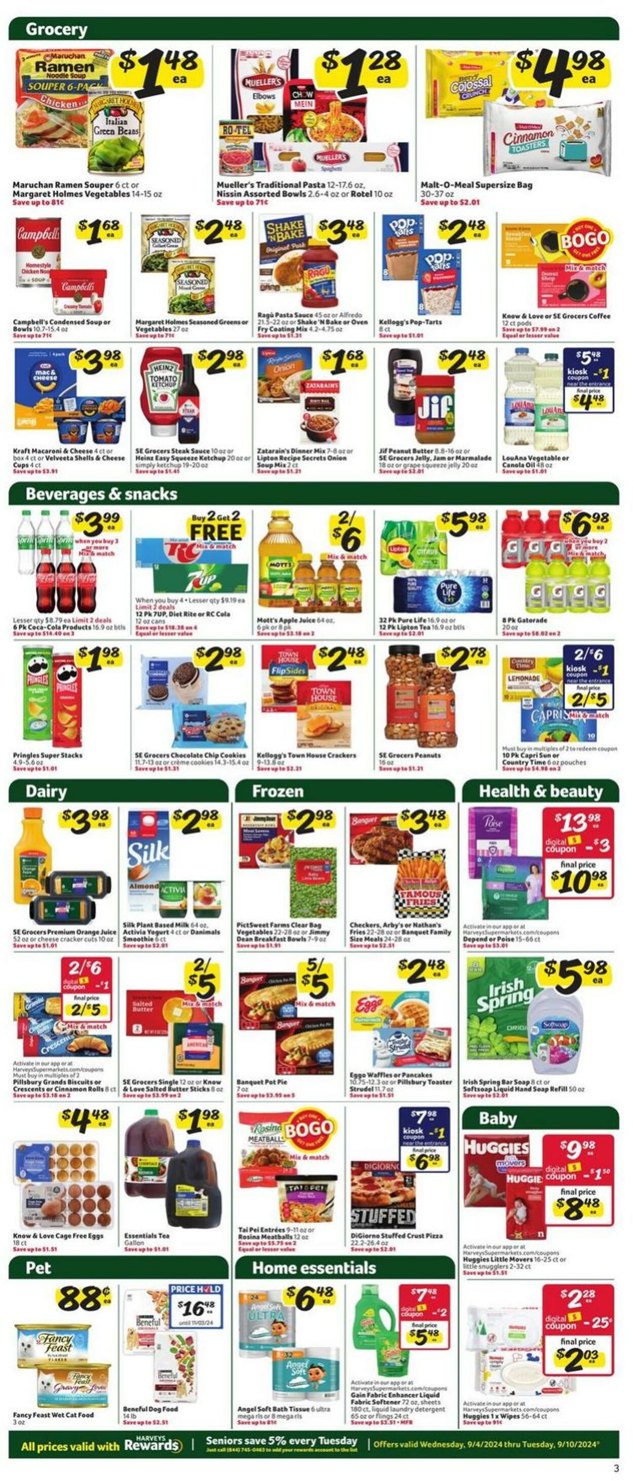 Weekly ad Harvey's Supermarkets 09/04/2024 - 09/10/2024