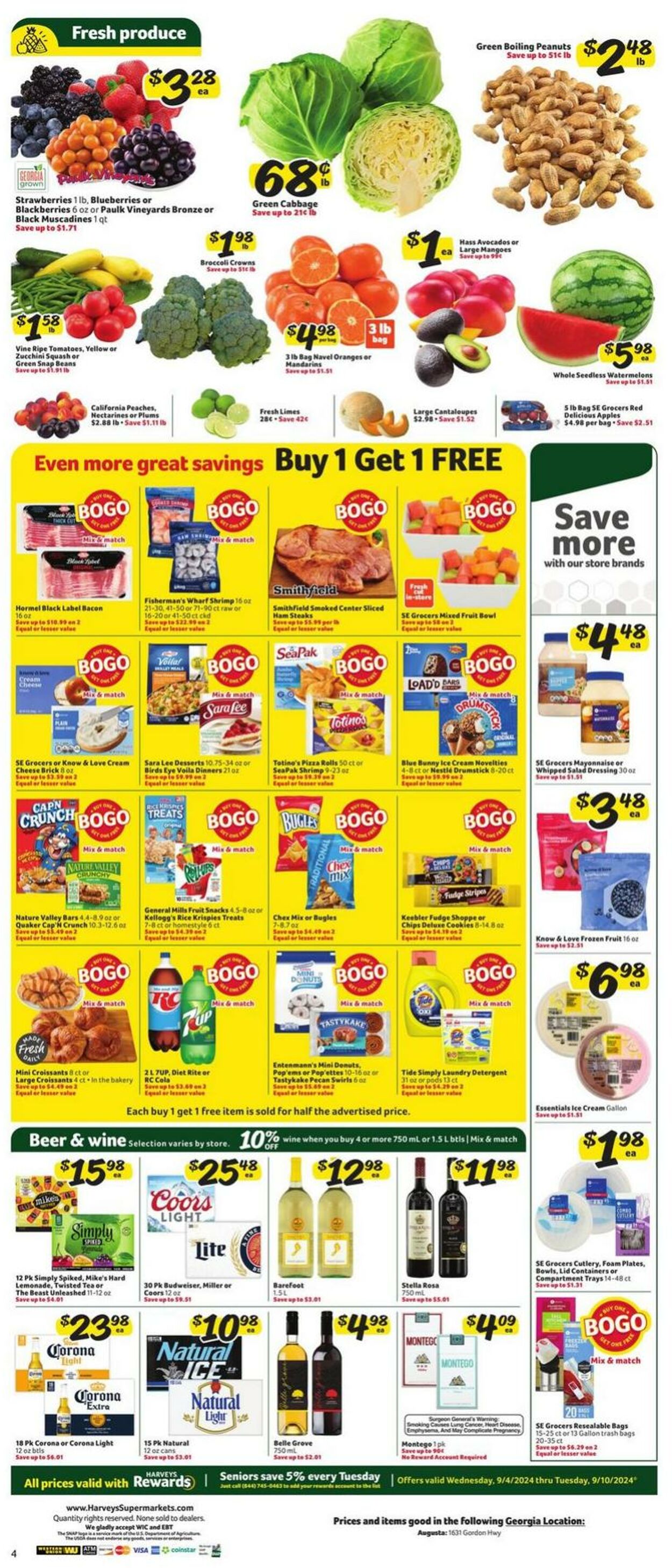 Weekly ad Harvey's Supermarkets 09/04/2024 - 09/10/2024