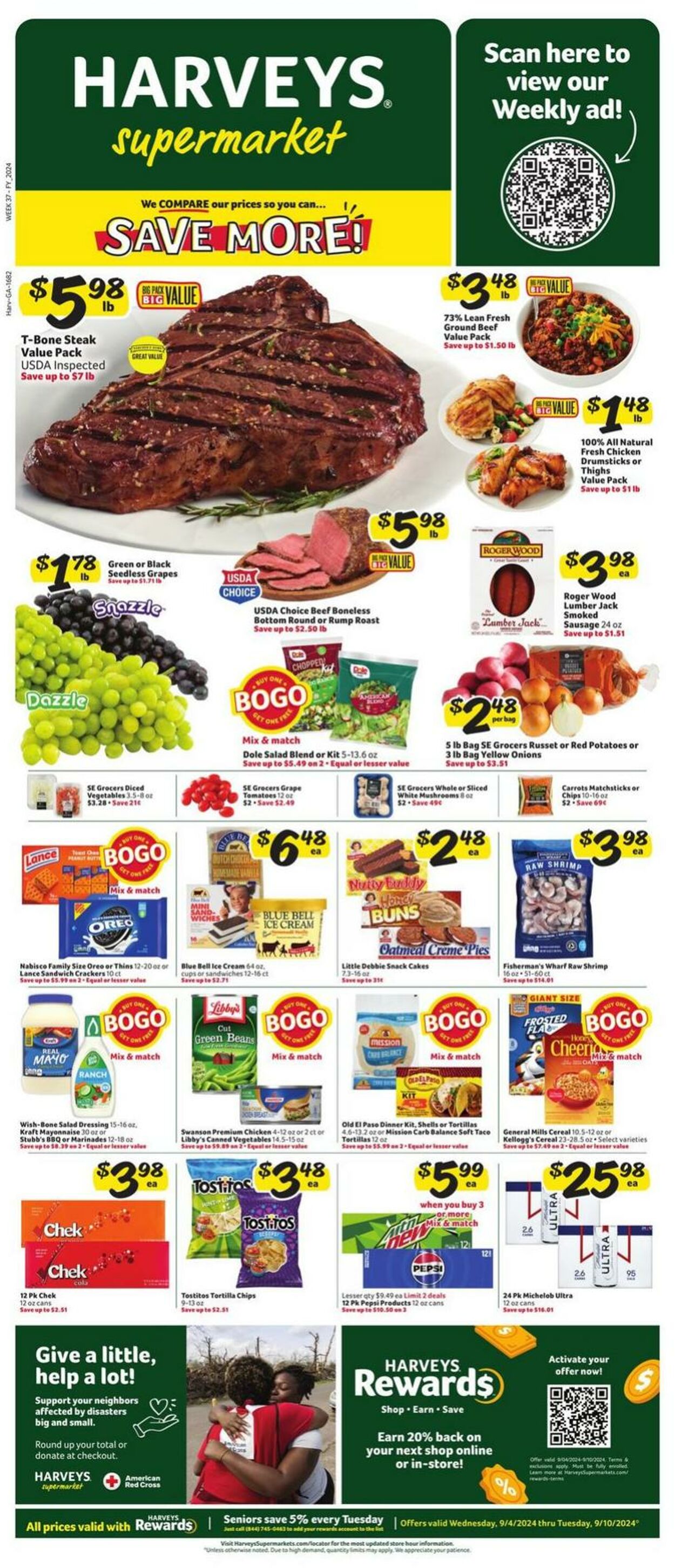 Weekly ad Harvey's Supermarkets 09/04/2024 - 09/10/2024