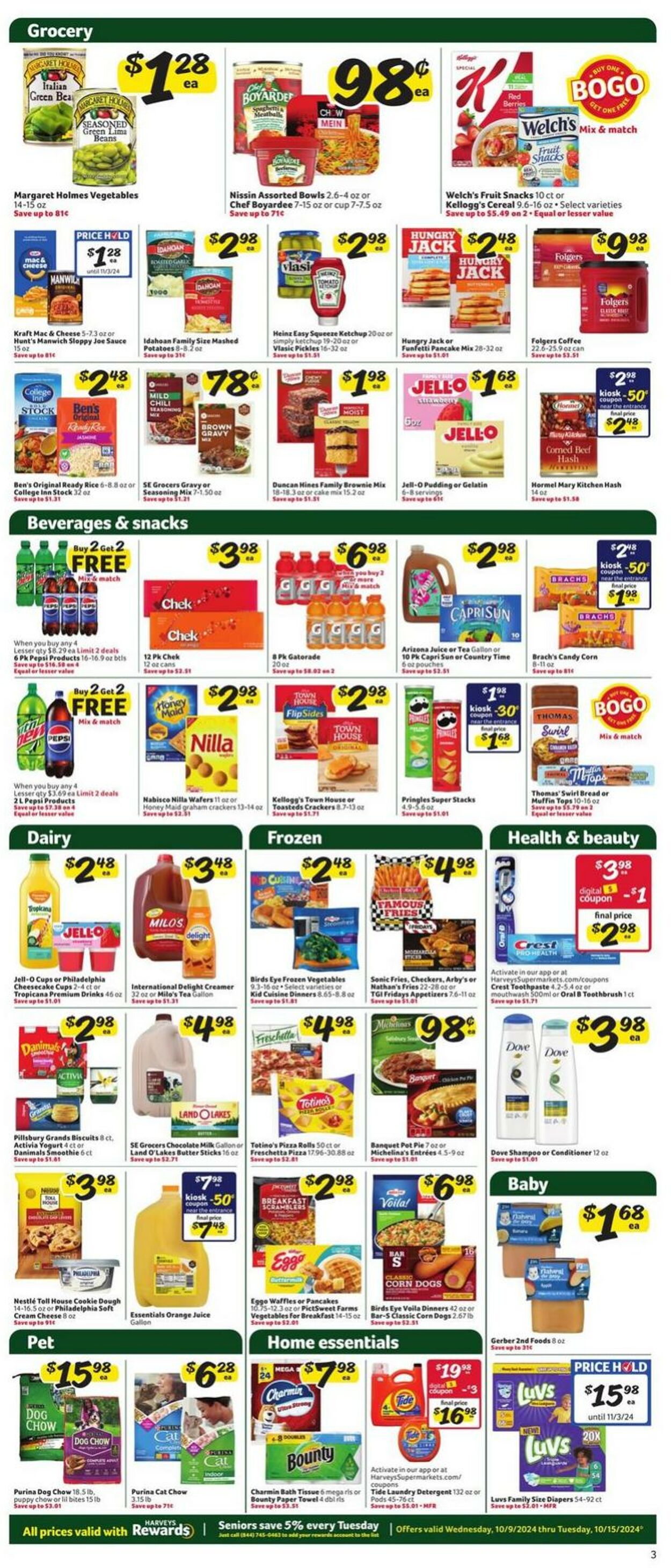 Weekly ad Harvey's Supermarkets 10/09/2024 - 10/15/2024