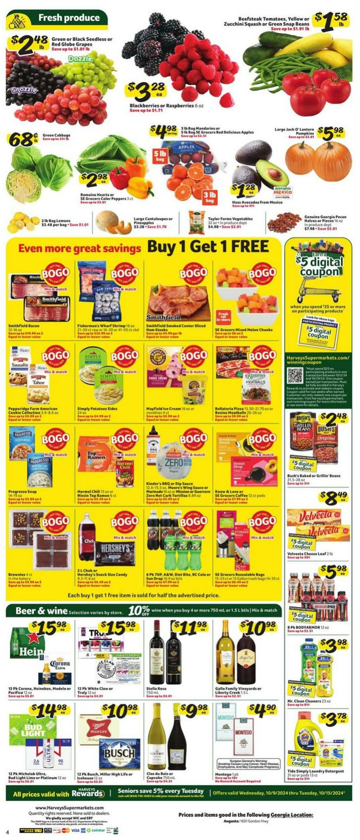 Weekly ad Harvey's Supermarkets 10/09/2024 - 10/15/2024