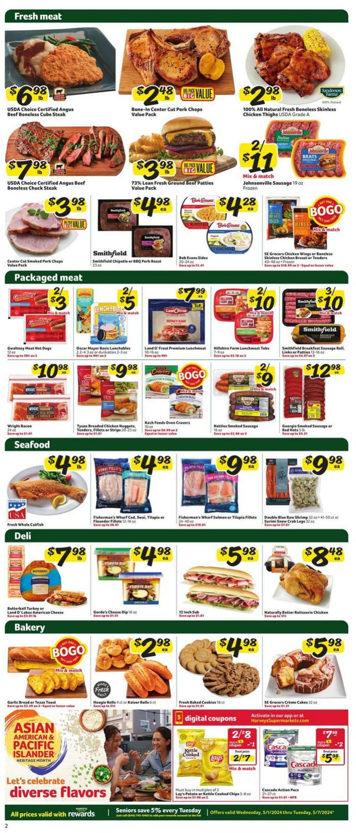 Weekly ad Harvey's Supermarkets 05/01/2024 - 05/07/2024