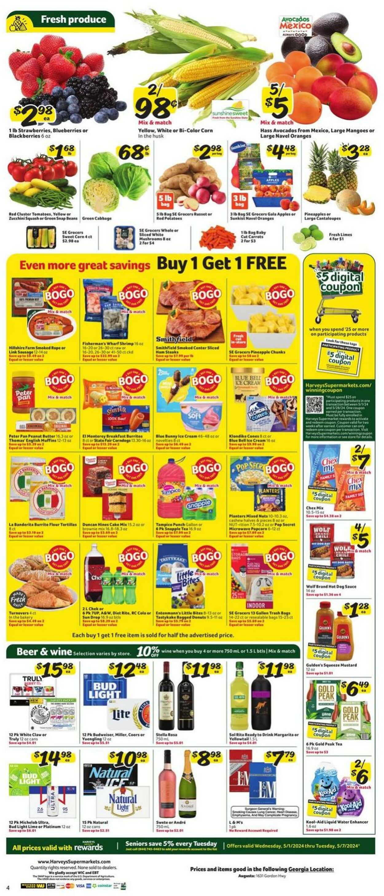 Weekly ad Harvey's Supermarkets 05/01/2024 - 05/07/2024