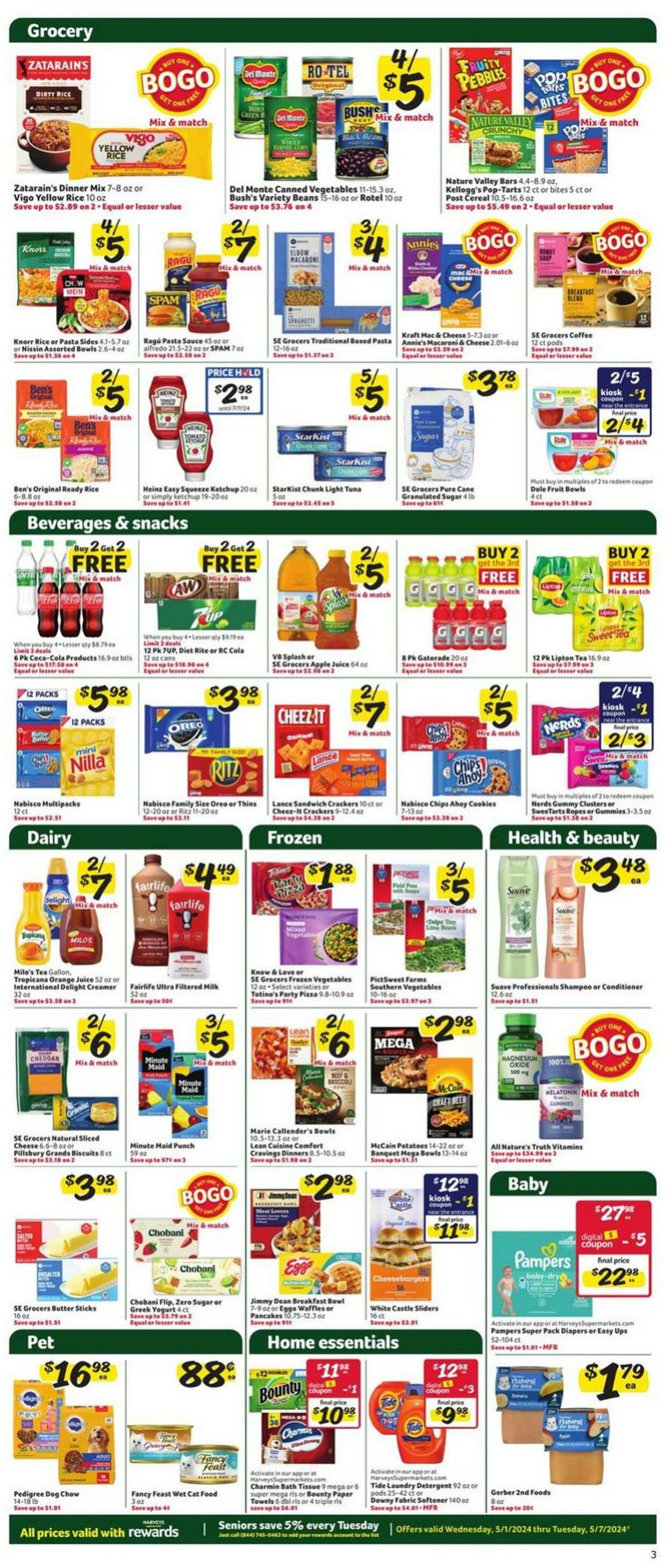 Weekly ad Harvey's Supermarkets 05/01/2024 - 05/07/2024