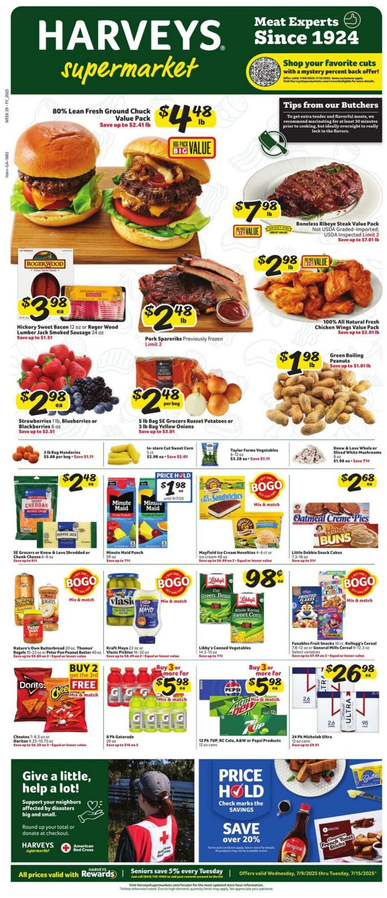Weekly ad Harvey's Supermarkets 07/09/2025 - 07/15/2025