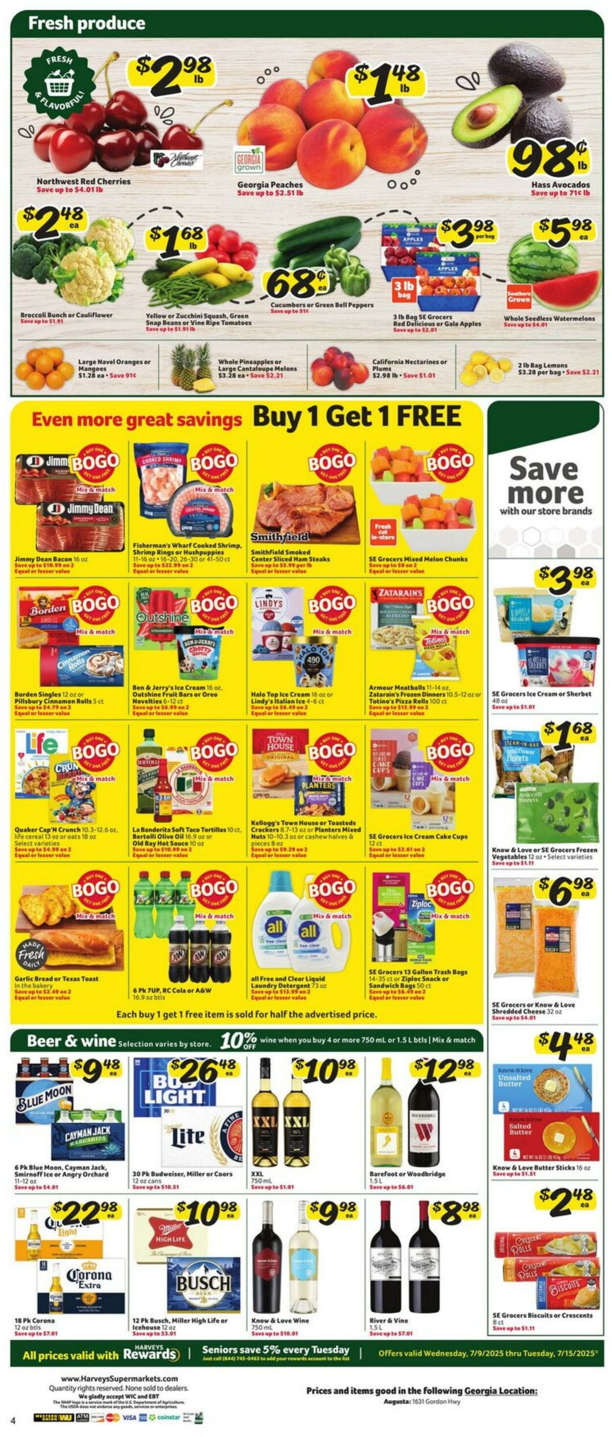 Weekly ad Harvey's Supermarkets 07/09/2025 - 07/15/2025