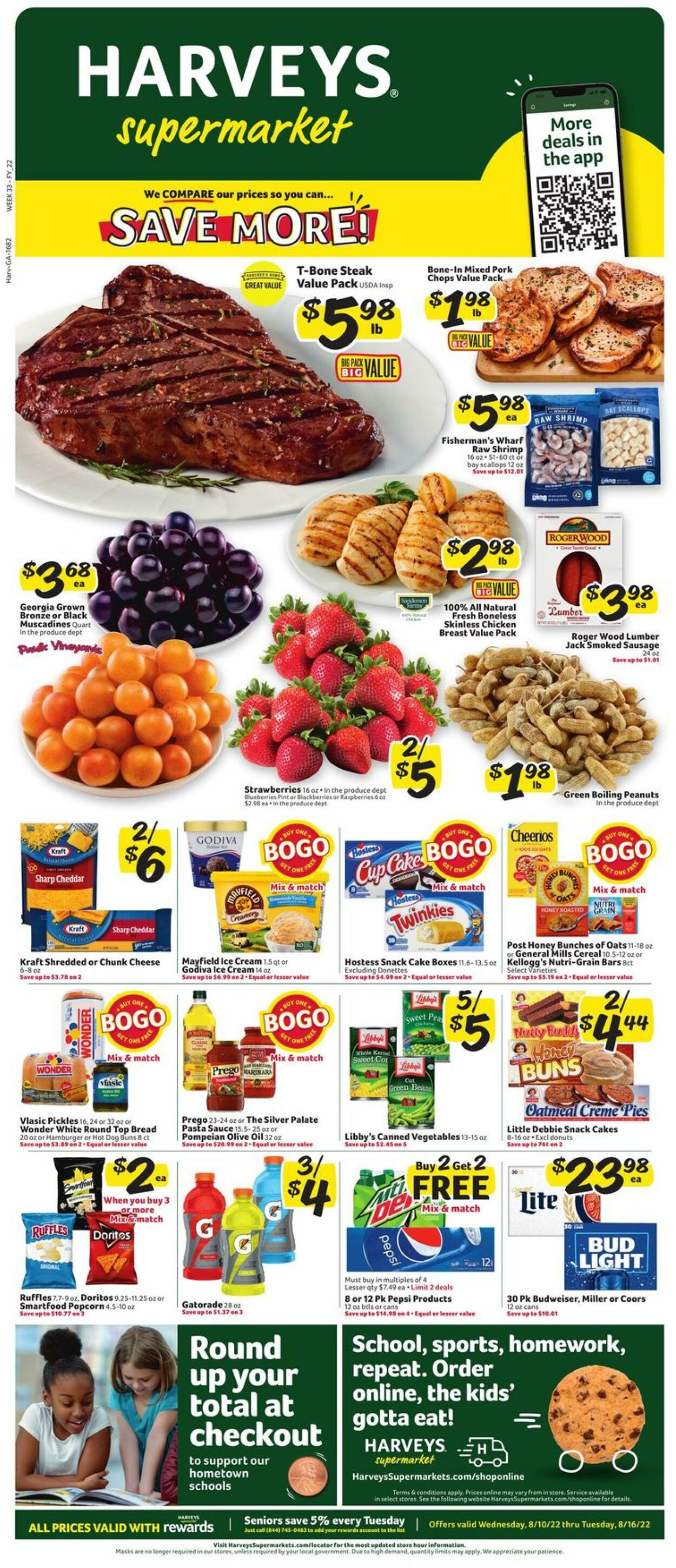 Weekly ad Harvey's Supermarkets 08/10/2022-08/16/2022