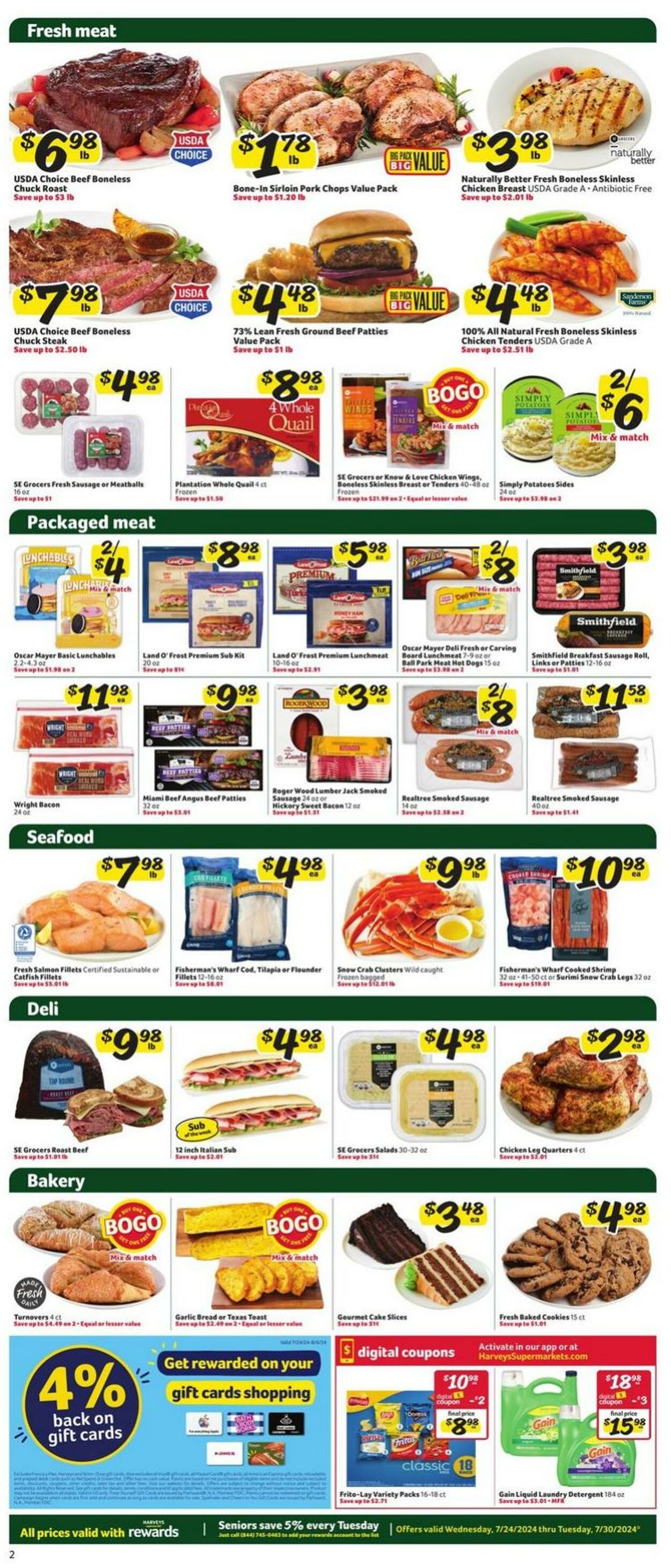 Weekly ad Harvey's Supermarkets 07/24/2024 - 07/30/2024