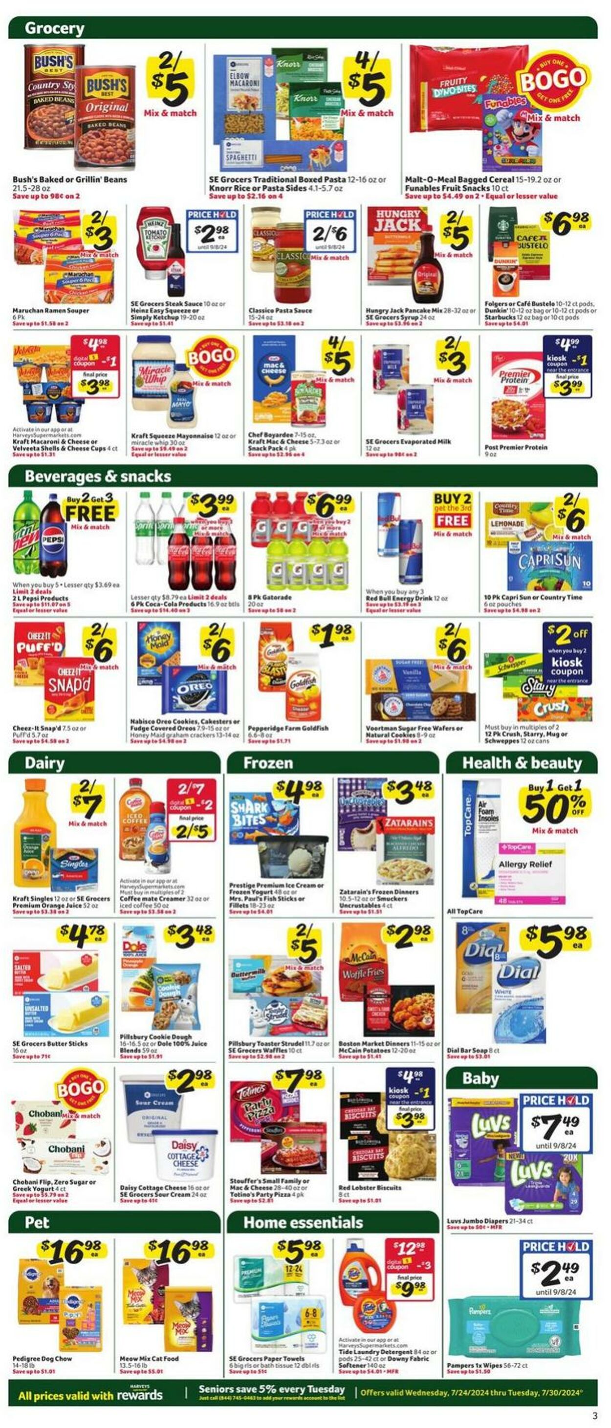 Weekly ad Harvey's Supermarkets 07/24/2024 - 07/30/2024