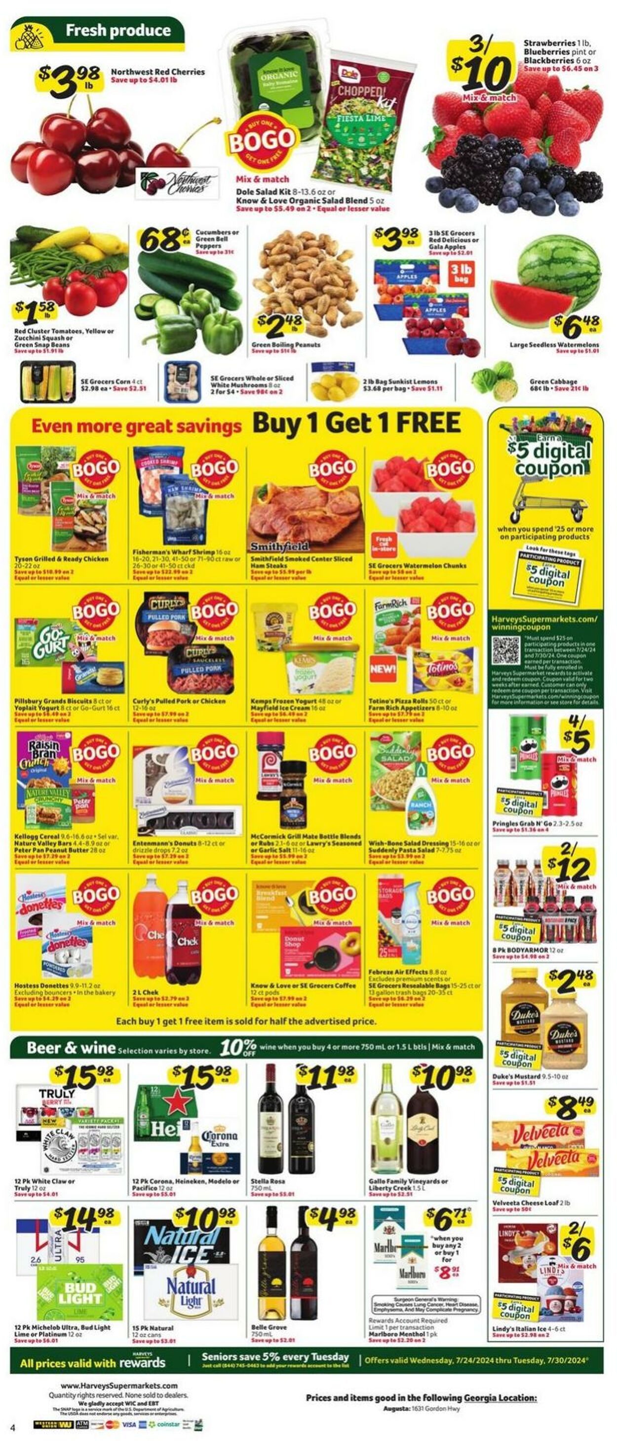 Weekly ad Harvey's Supermarkets 07/24/2024 - 07/30/2024