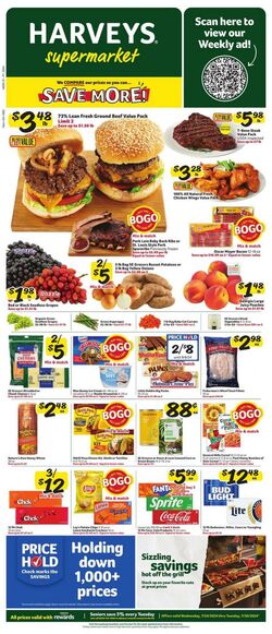 Weekly ad Harvey's Supermarkets 03/27/2024 - 04/09/2024