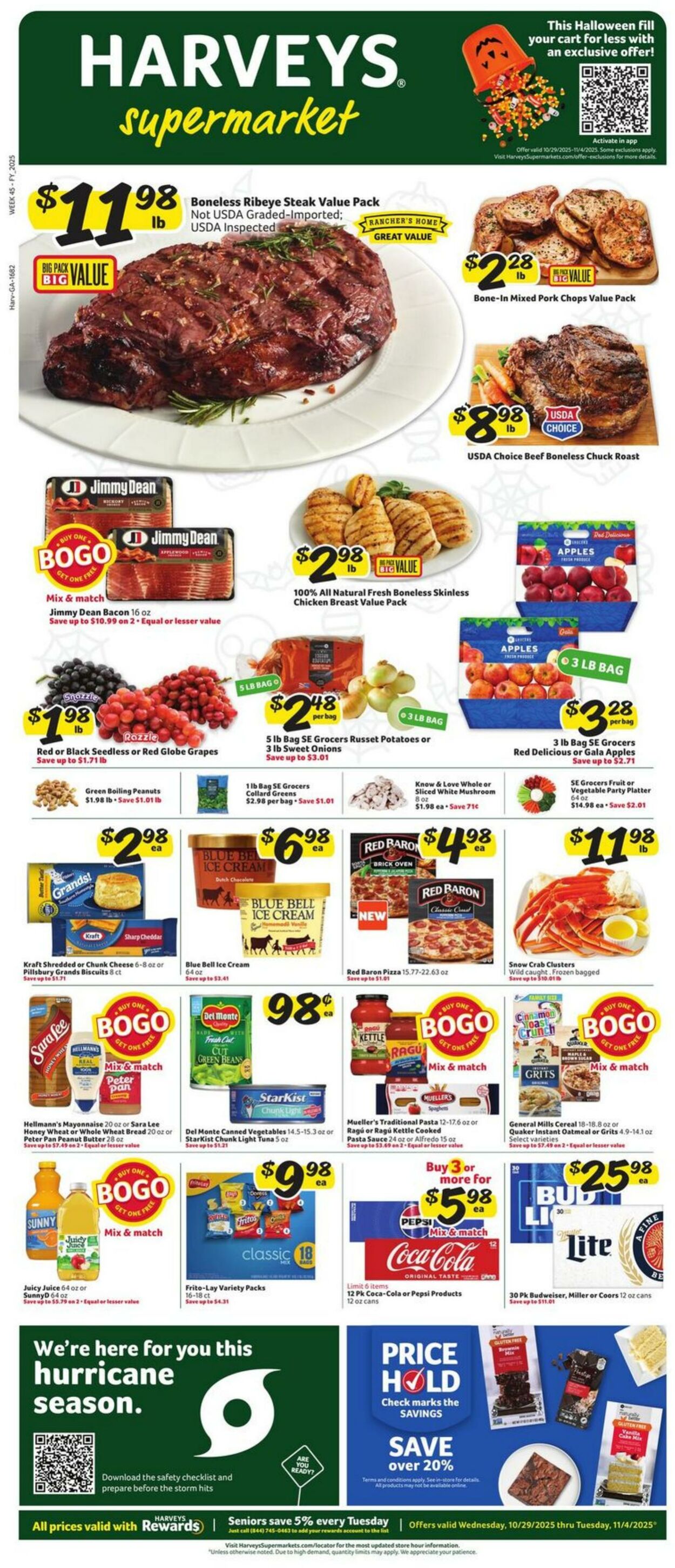 Weekly ad Harvey's Supermarkets 10/29/2025 - 11/04/2025