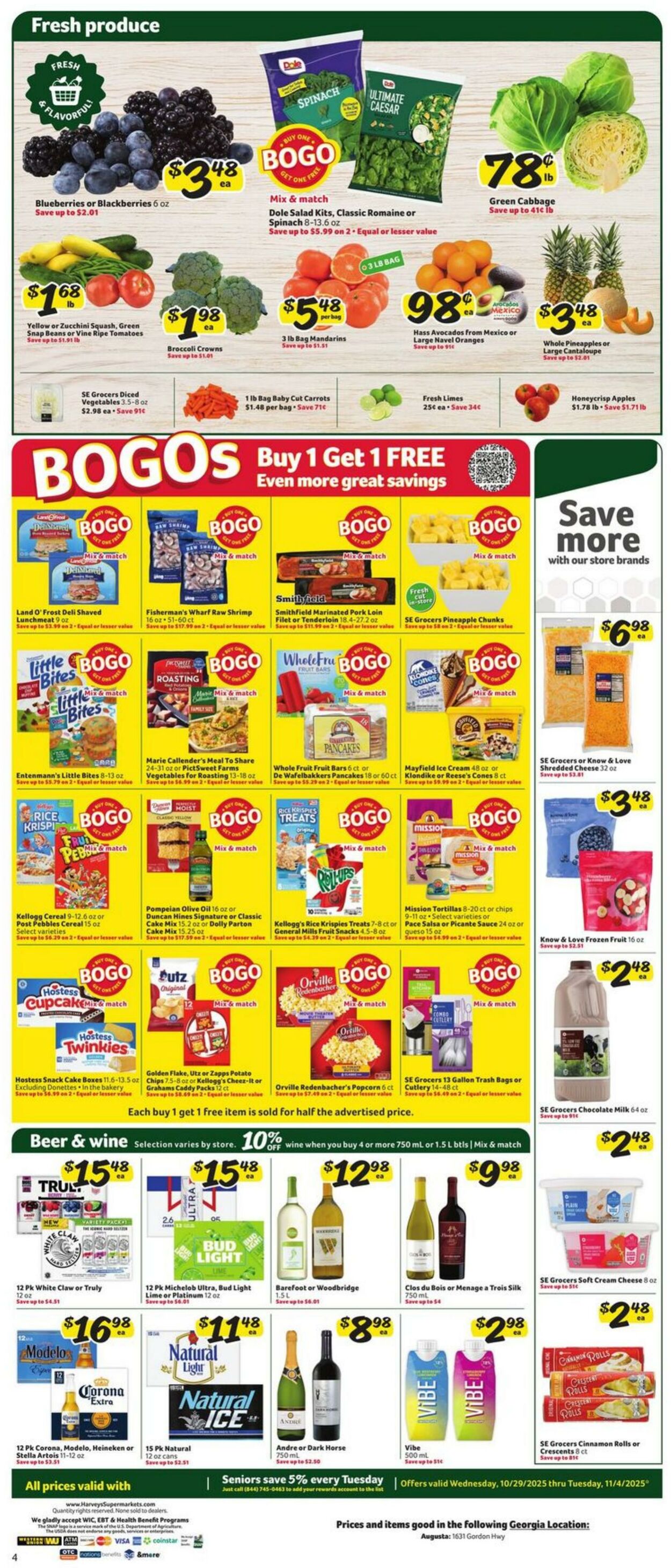 Weekly ad Harvey's Supermarkets 10/29/2025 - 11/04/2025