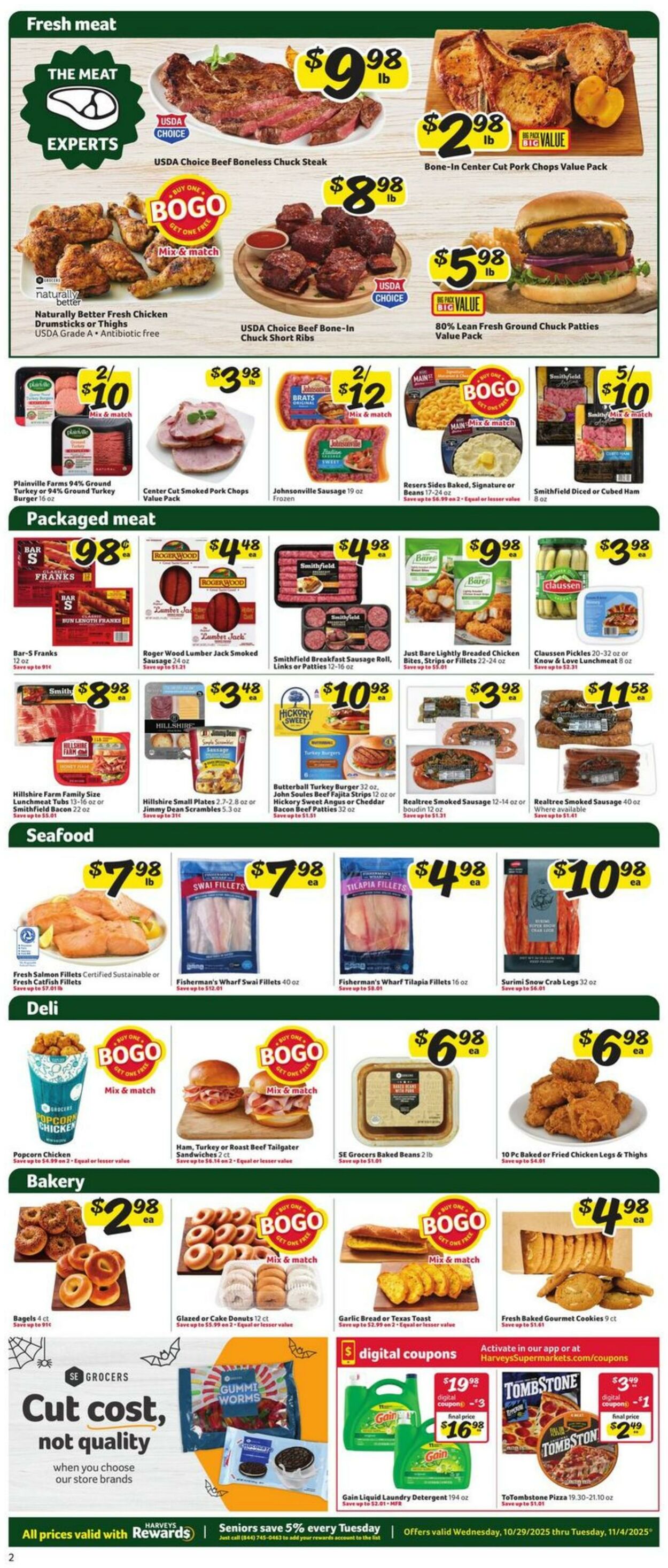 Weekly ad Harvey's Supermarkets 10/29/2025 - 11/04/2025